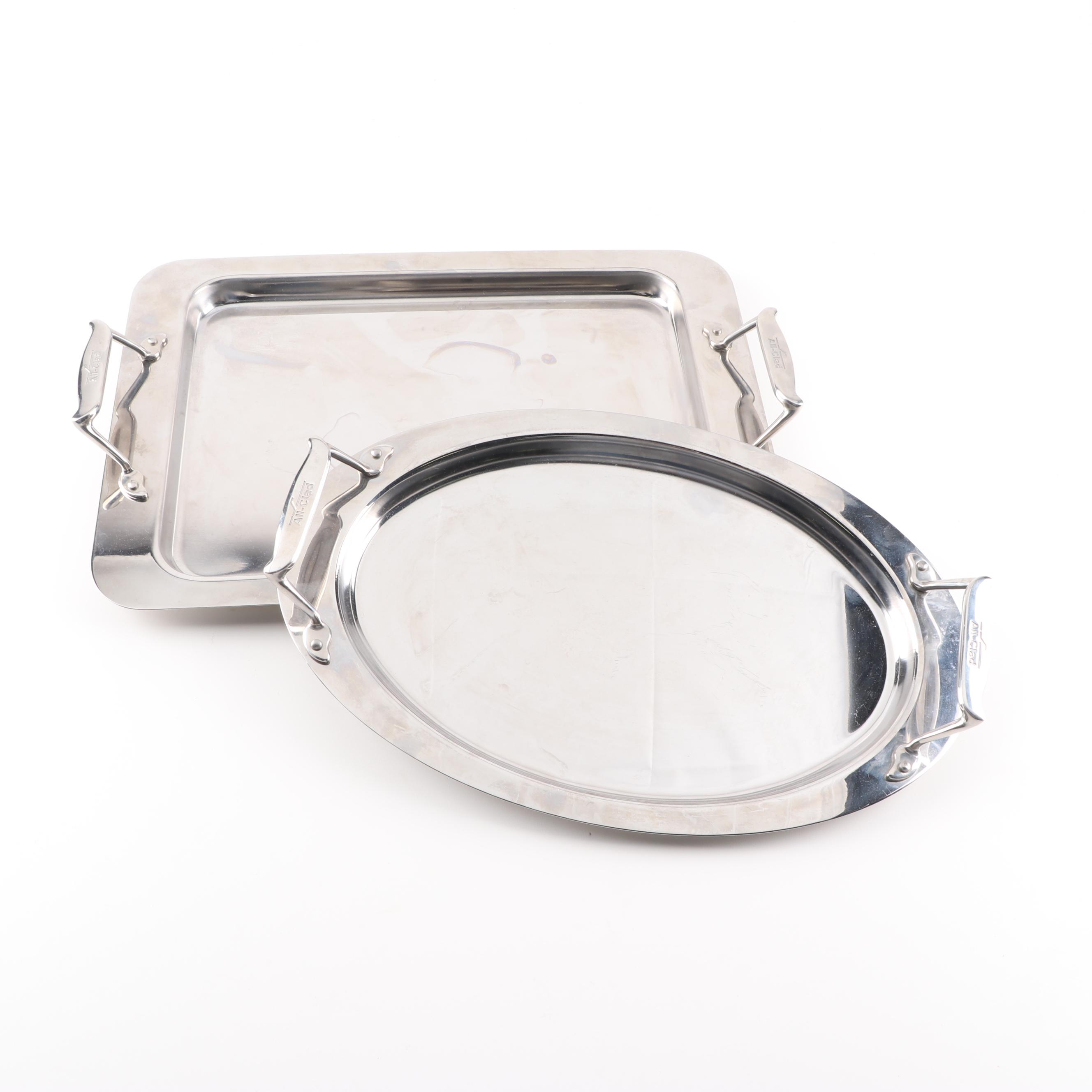 All-Clad Stainless Steel Handled Serving Trays