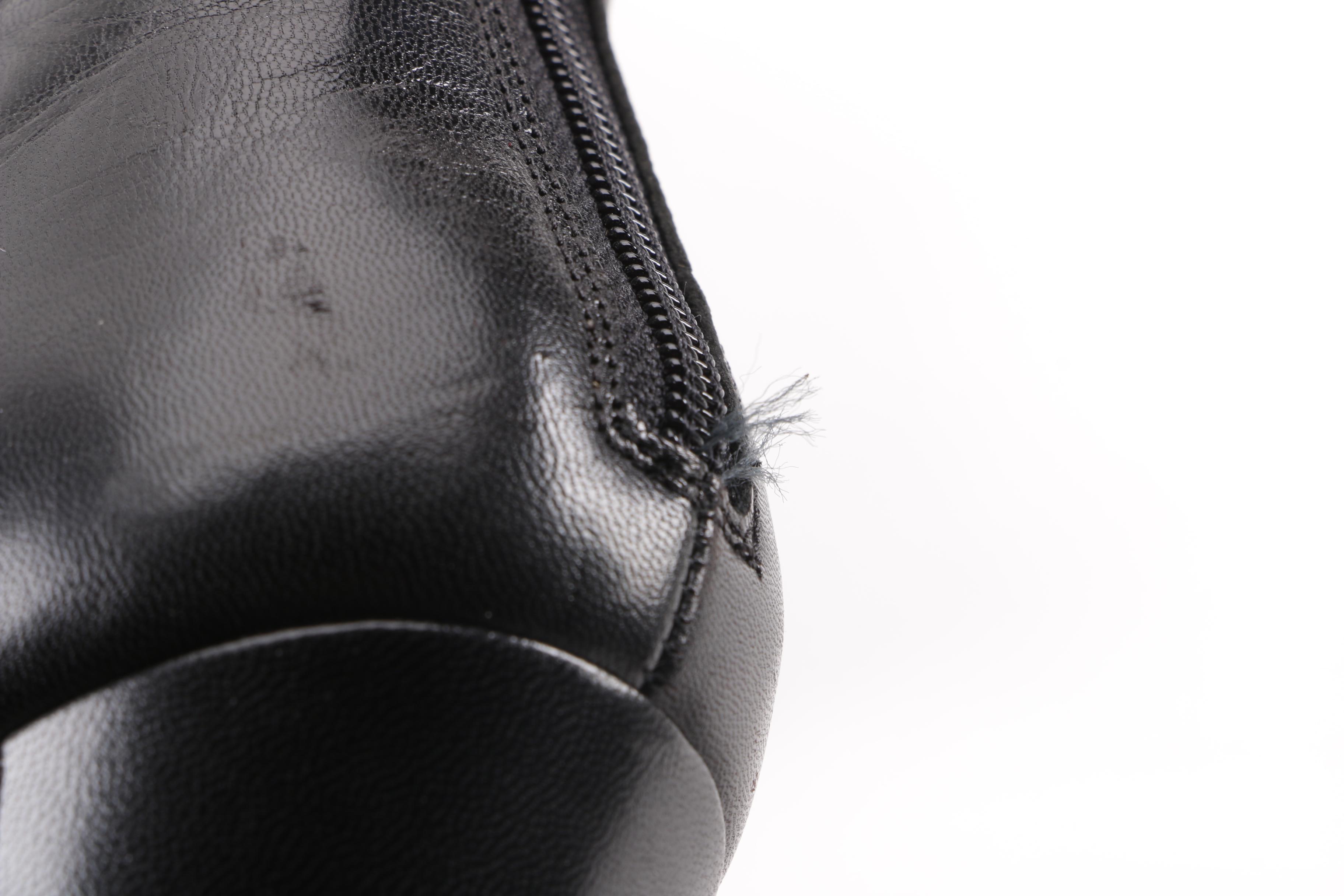 Women's Karl Lagerfeld Black Leather Ankle Booties, Made in France