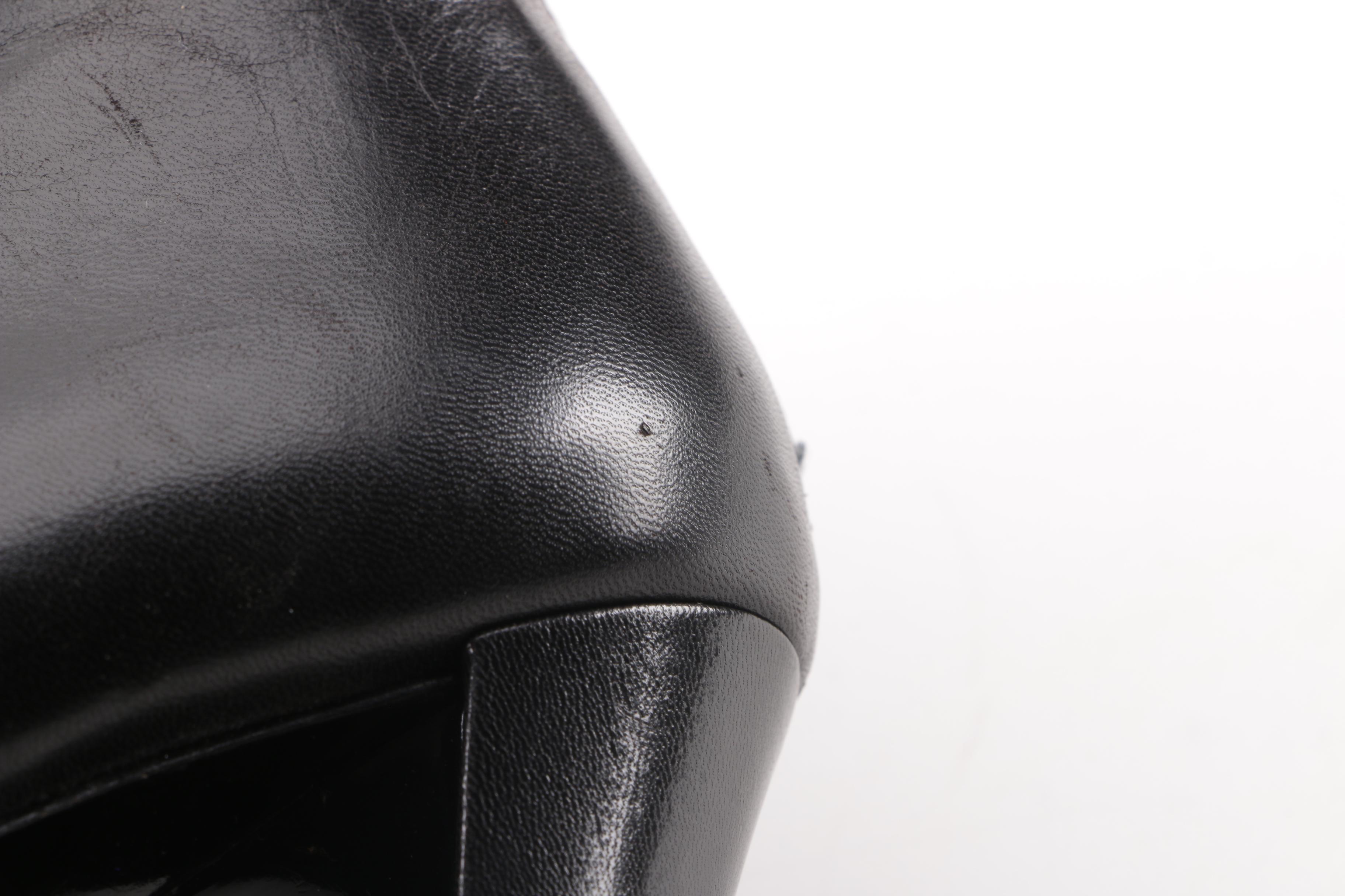 Women's Karl Lagerfeld Black Leather Ankle Booties, Made in France