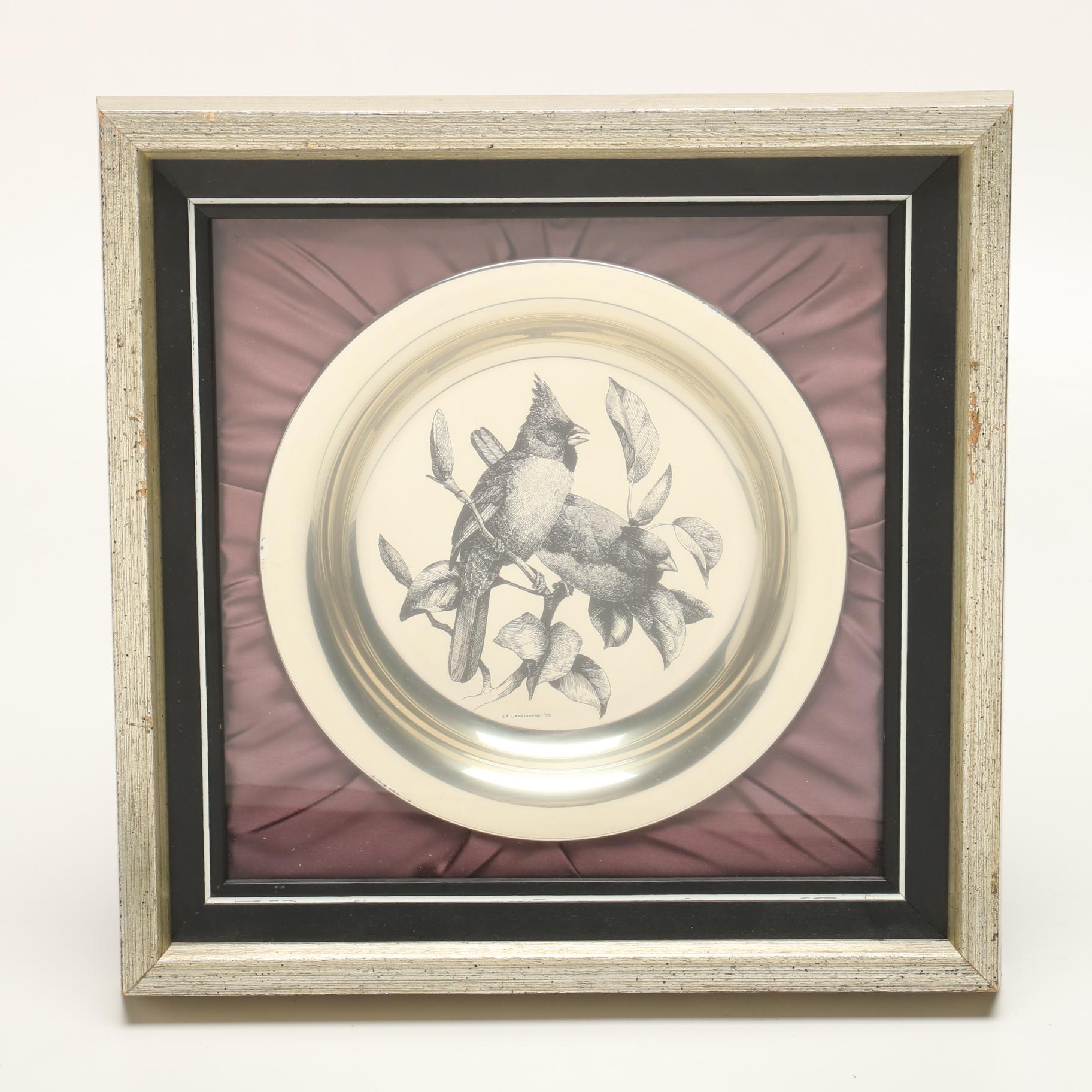 Sterling Silver Commemorative Bird Plates for The National Audubon Society