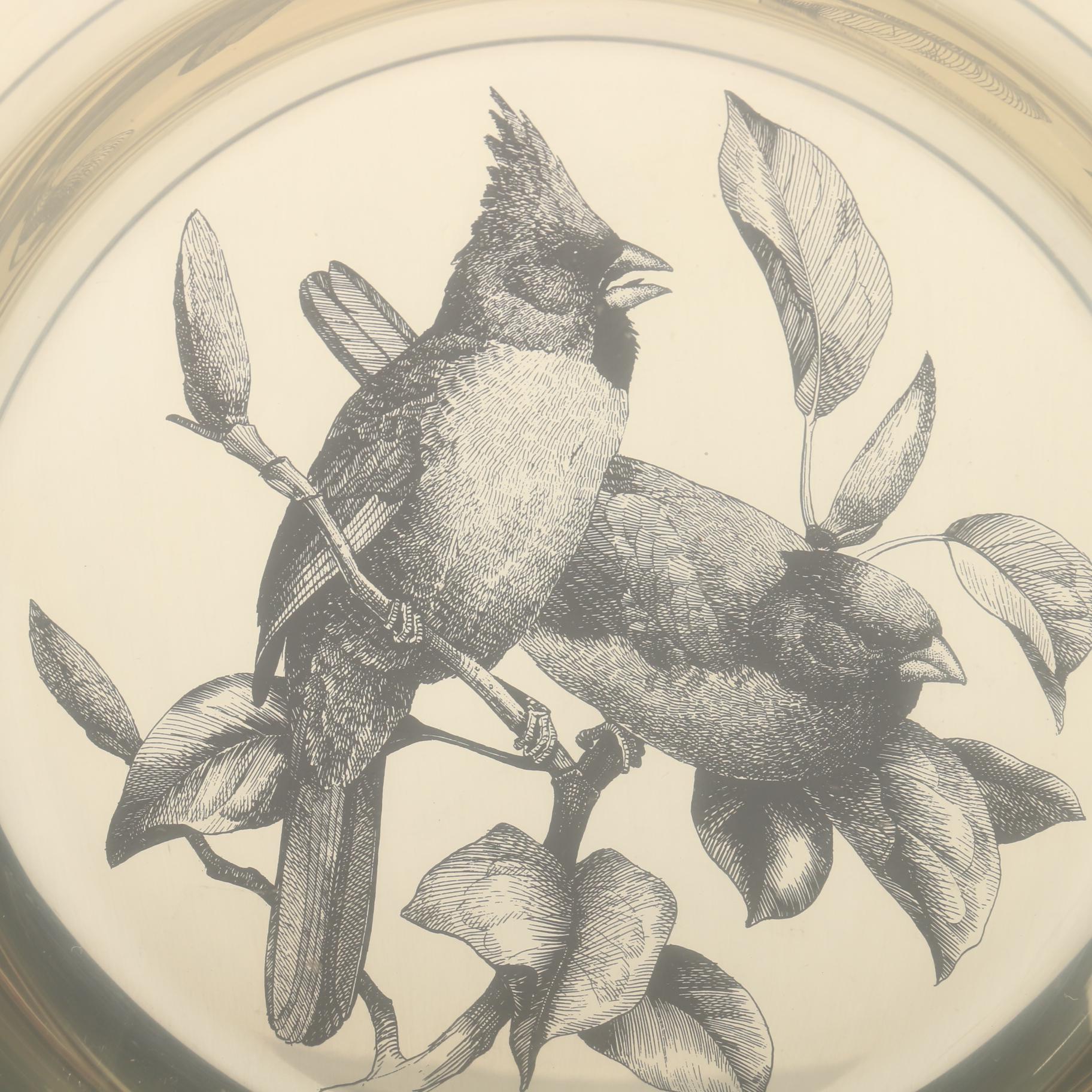 Sterling Silver Commemorative Bird Plates for The National Audubon Society