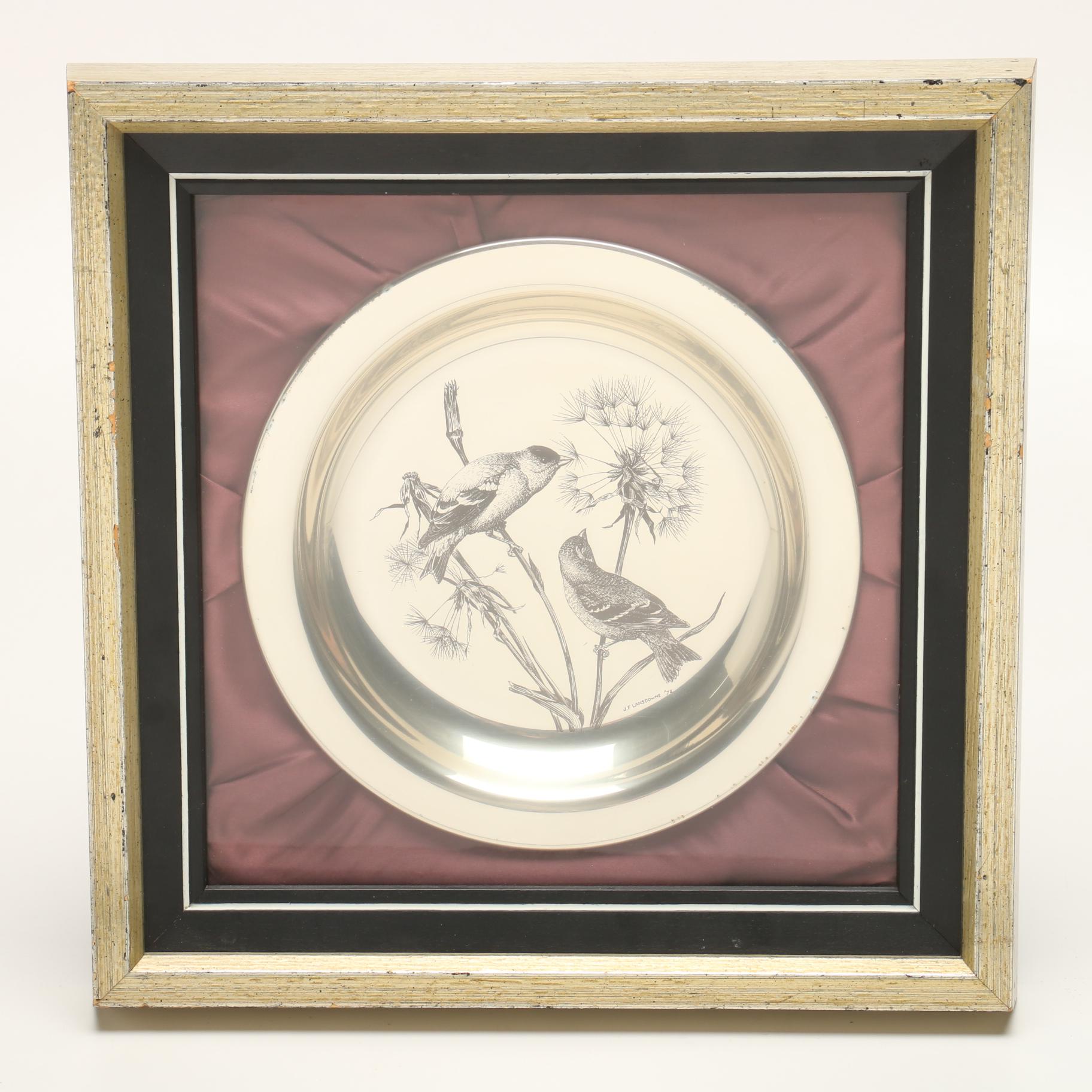 Sterling Silver Commemorative Bird Plates for The National Audubon Society