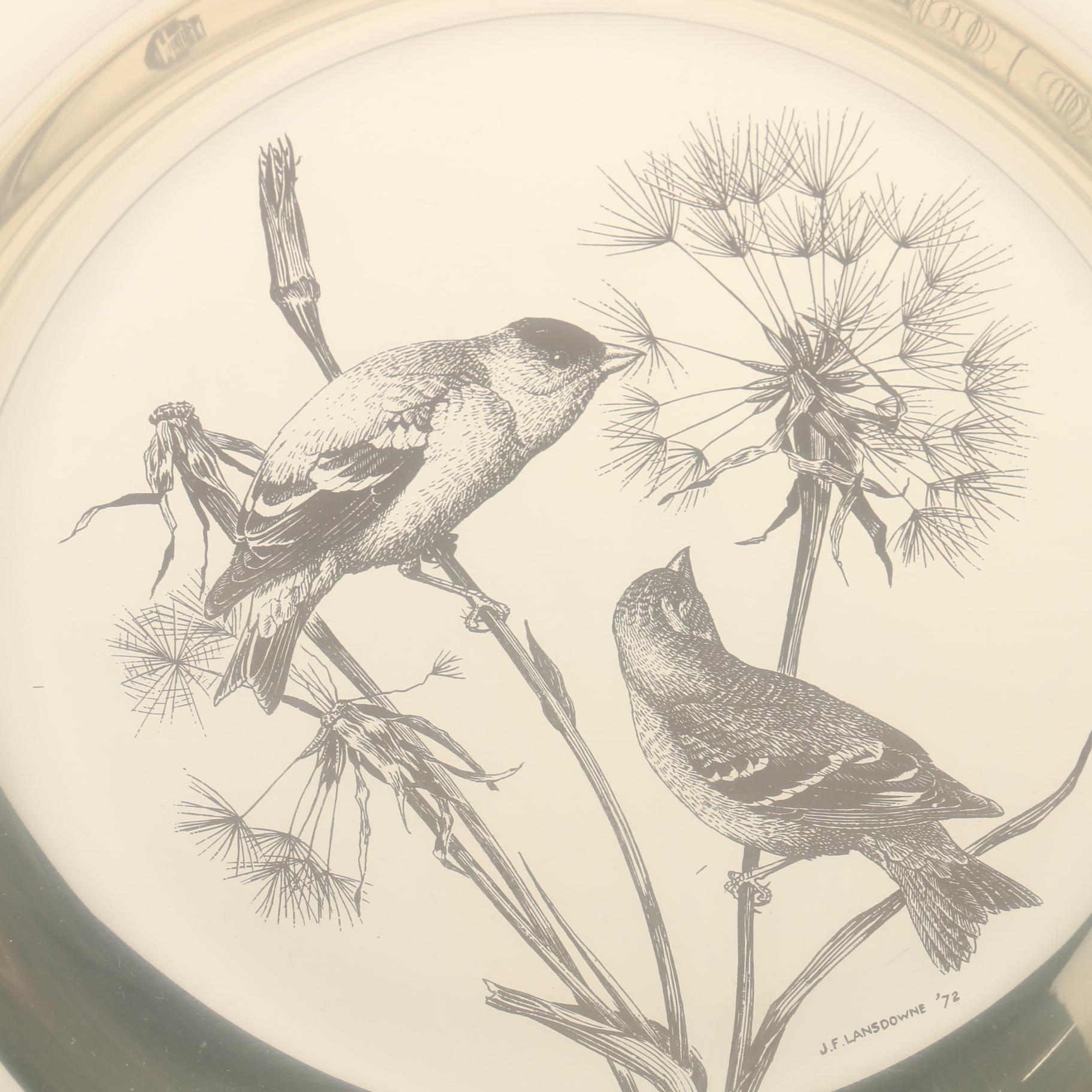 Sterling Silver Commemorative Bird Plates for The National Audubon Society
