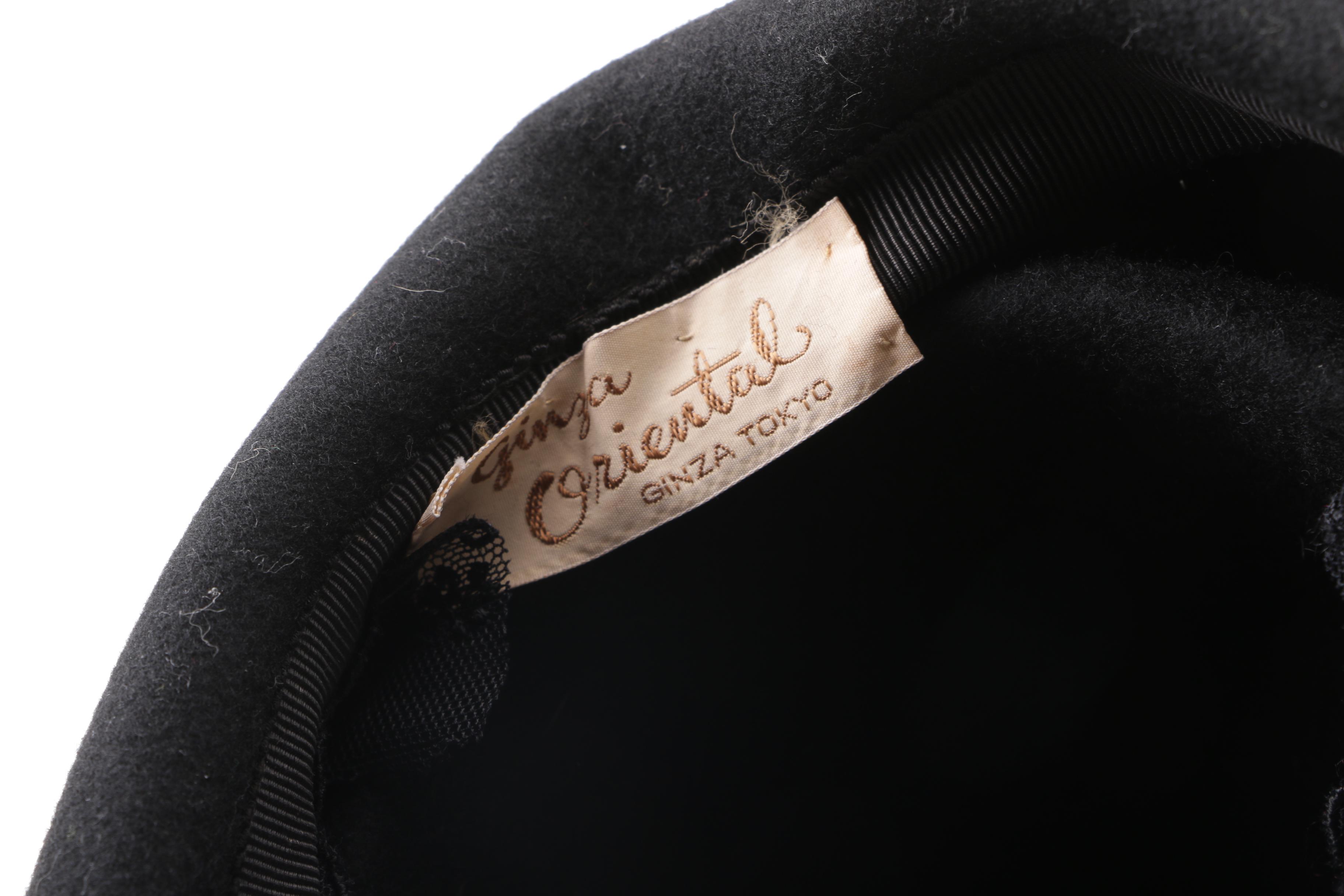 Peachbloom Velour, Ginza Oriental Tokyo and the J.L.Hudson Co. Hats