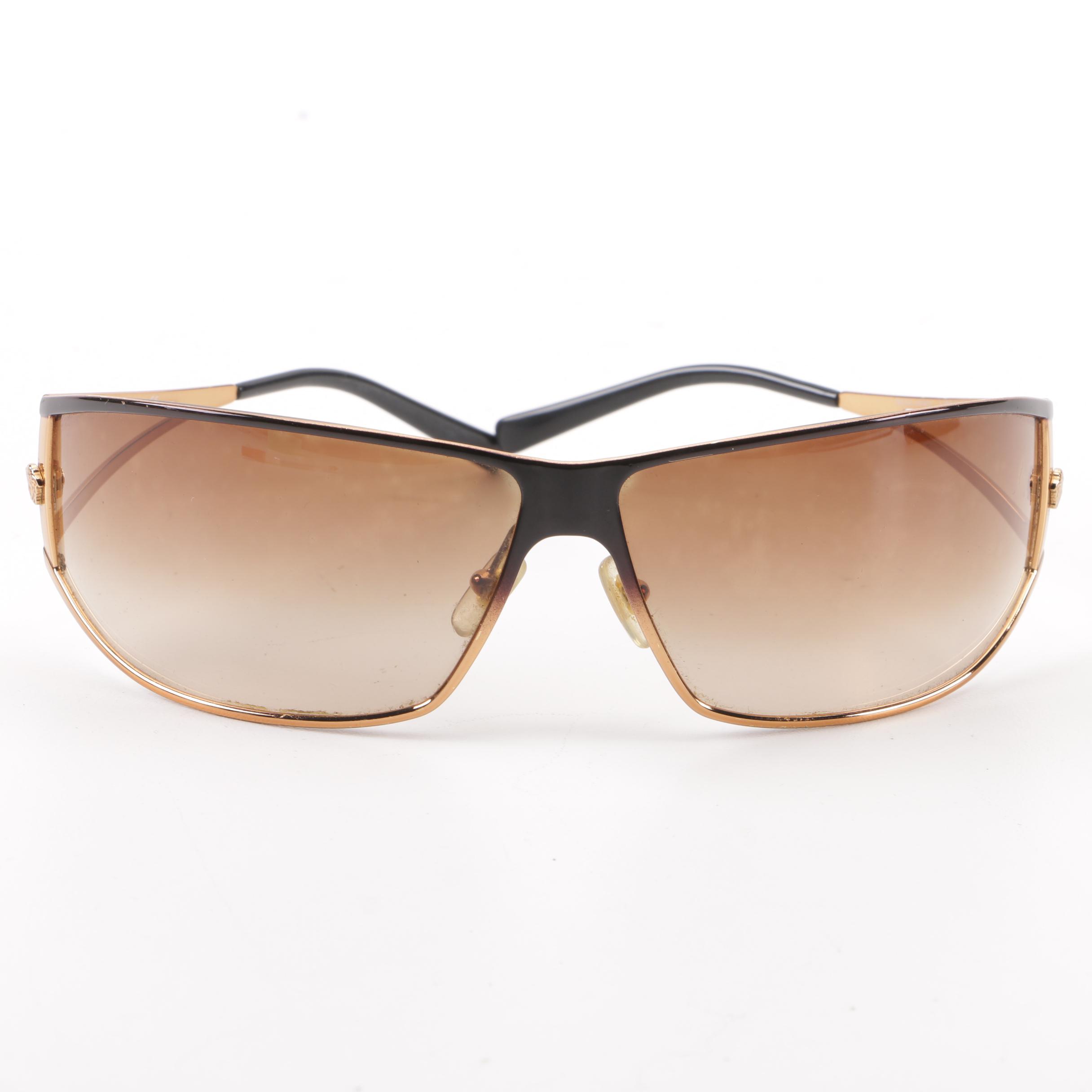 Versace 2040 Wrap Sunglasses with Case