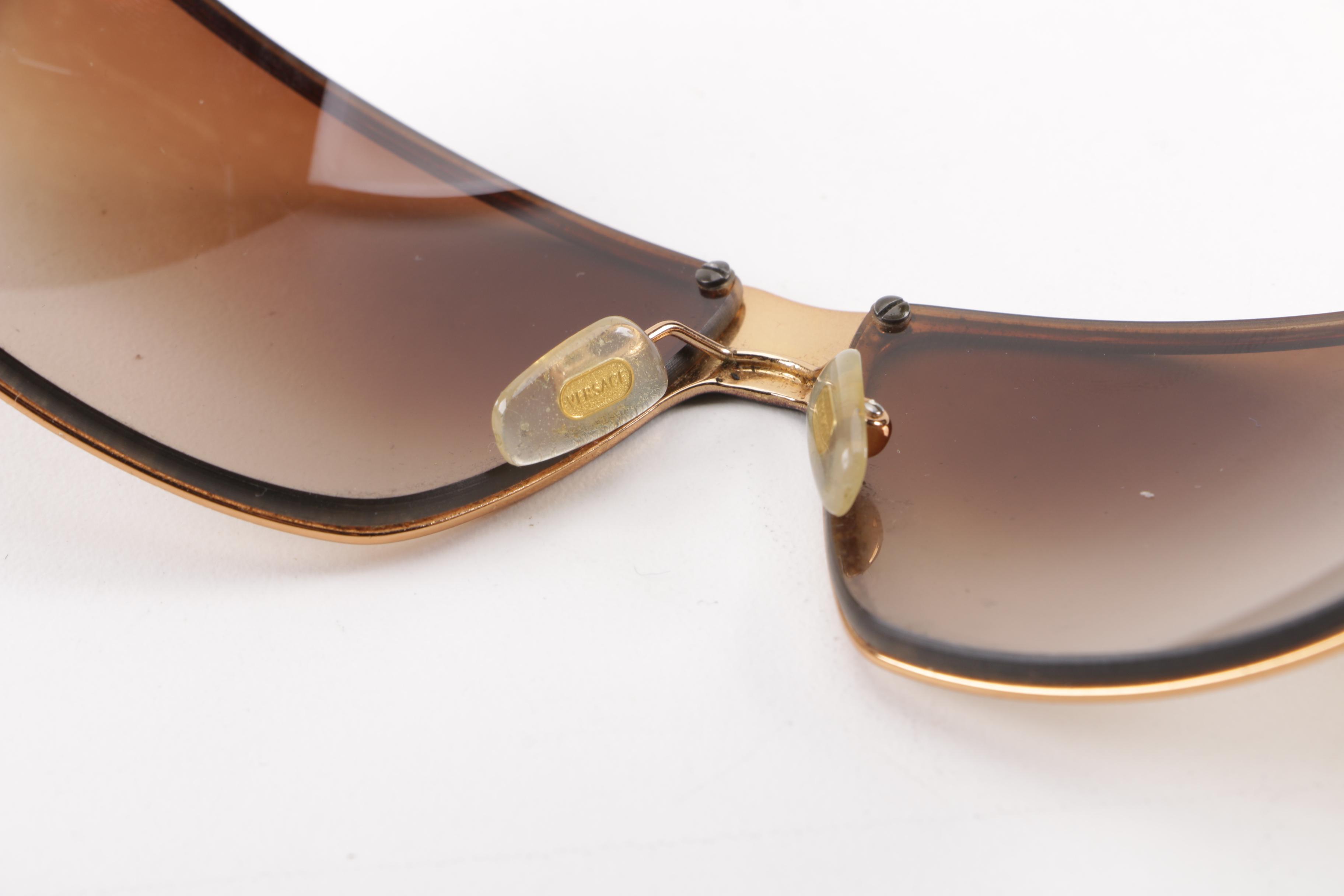 Versace 2040 Wrap Sunglasses with Case