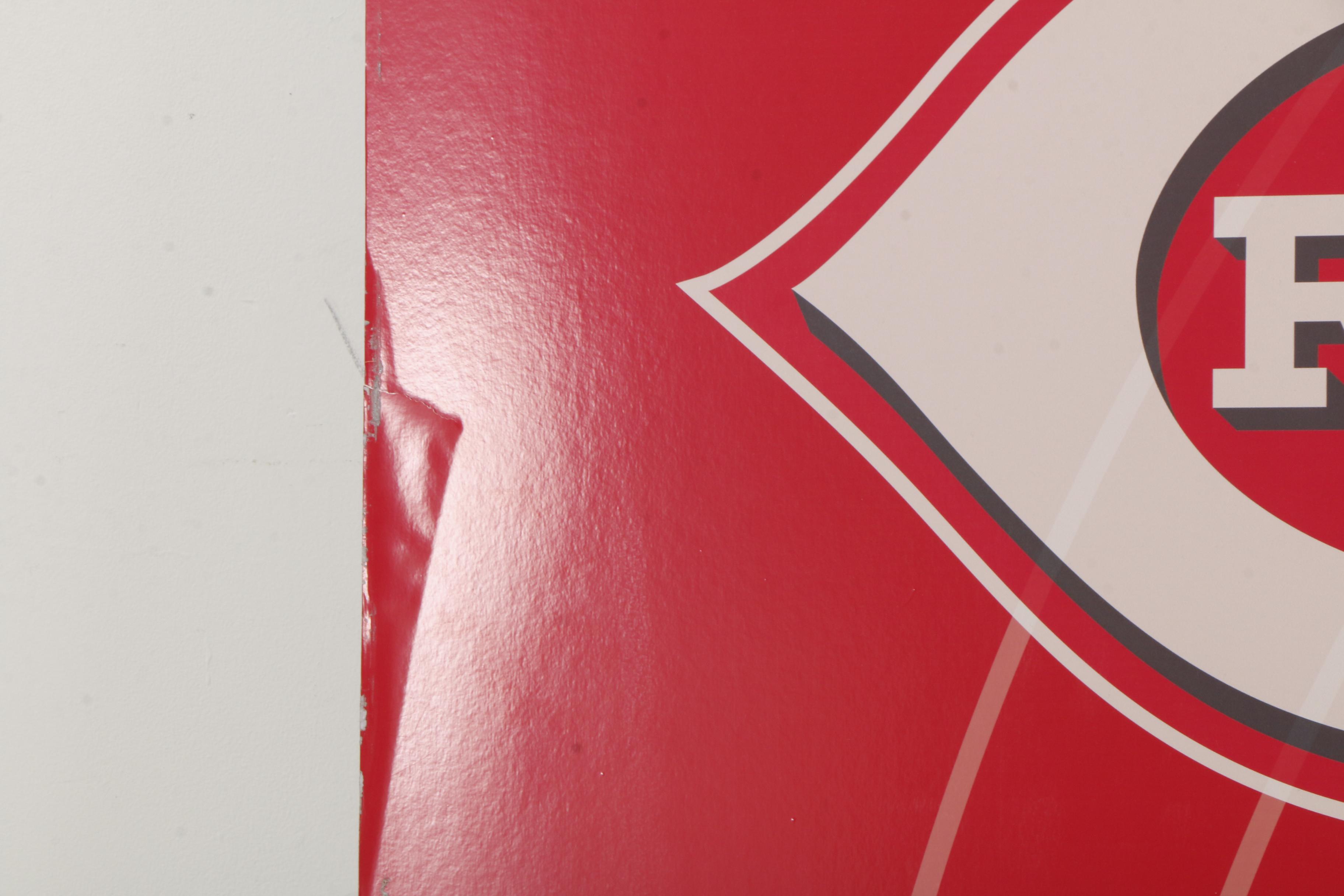 Reds Hall Of Fame Mr. Red, Rosie Red, Gapper and Mr. Redlegs Wall Exhibits