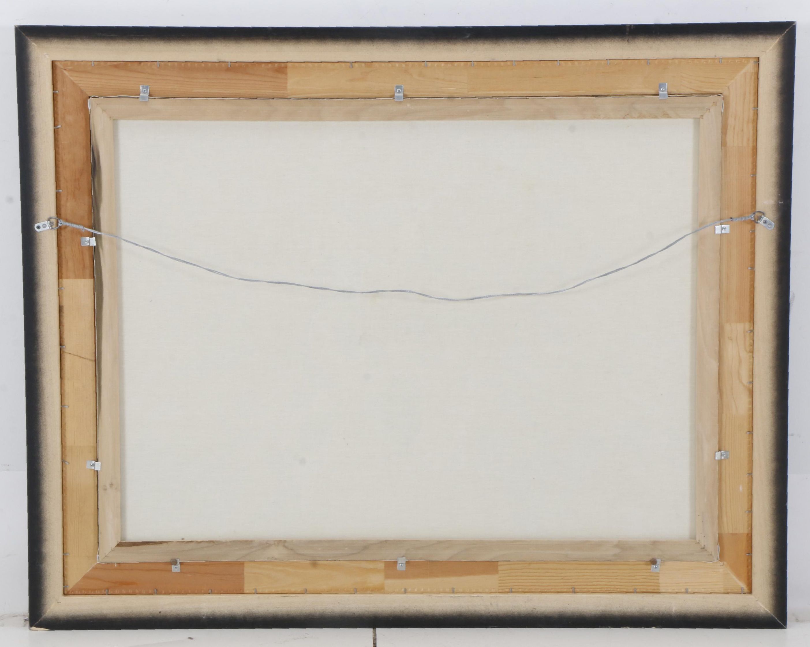 Framed Binwilliams Oil Painting of a Basketball Game, Late 20th Century