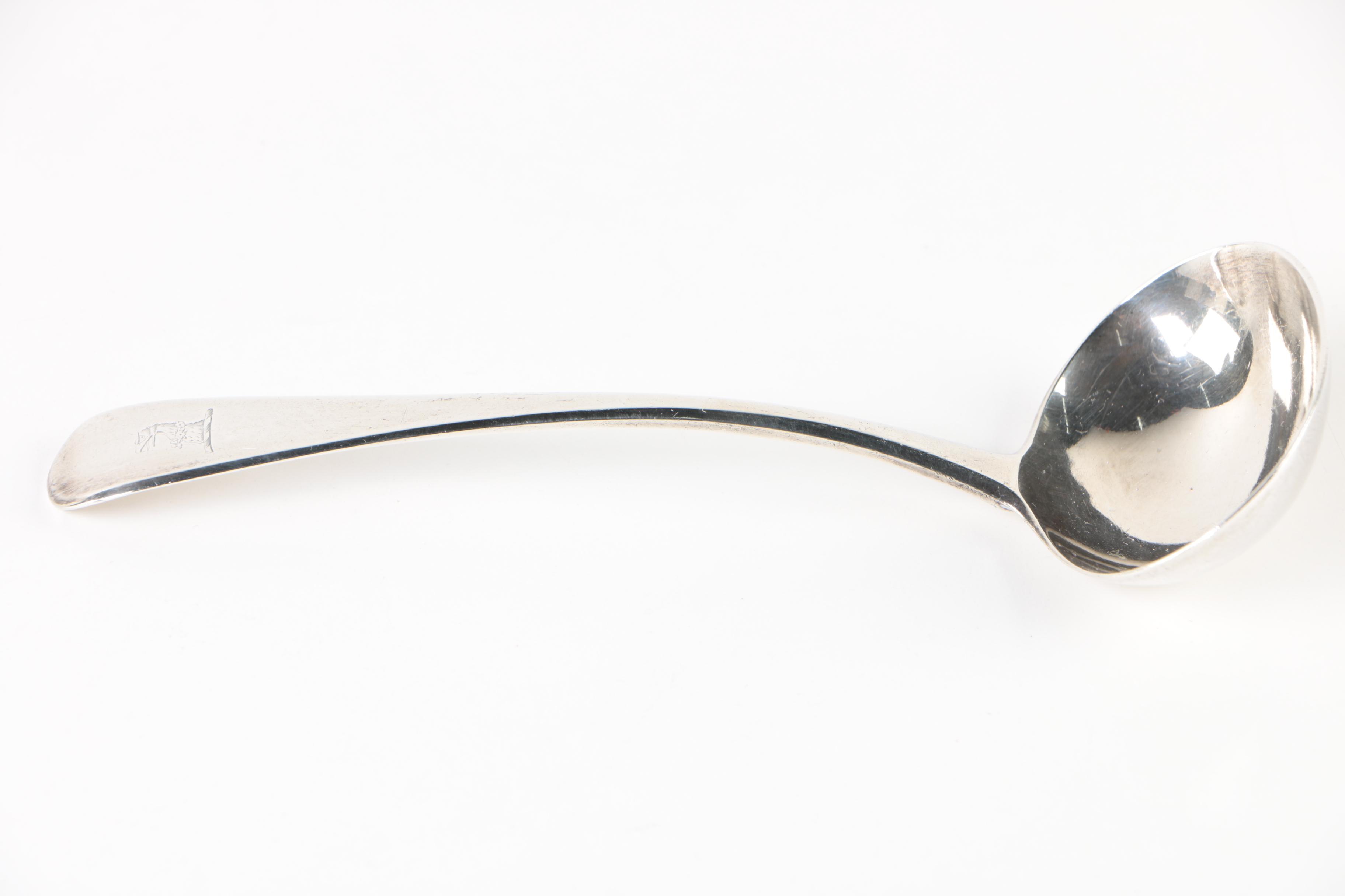 William Bateman I English Sterling Silver Sauce Ladle, Early 19th Century