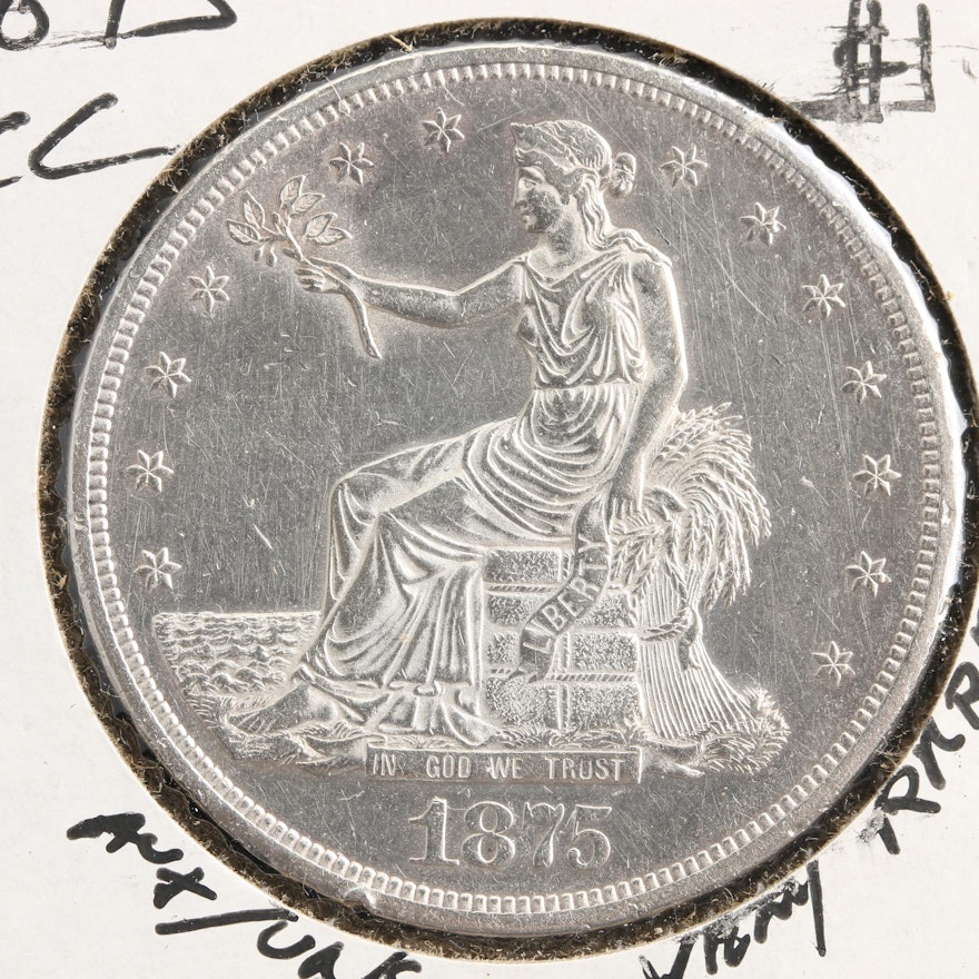 1875 Carson City Silver Trade Dollar