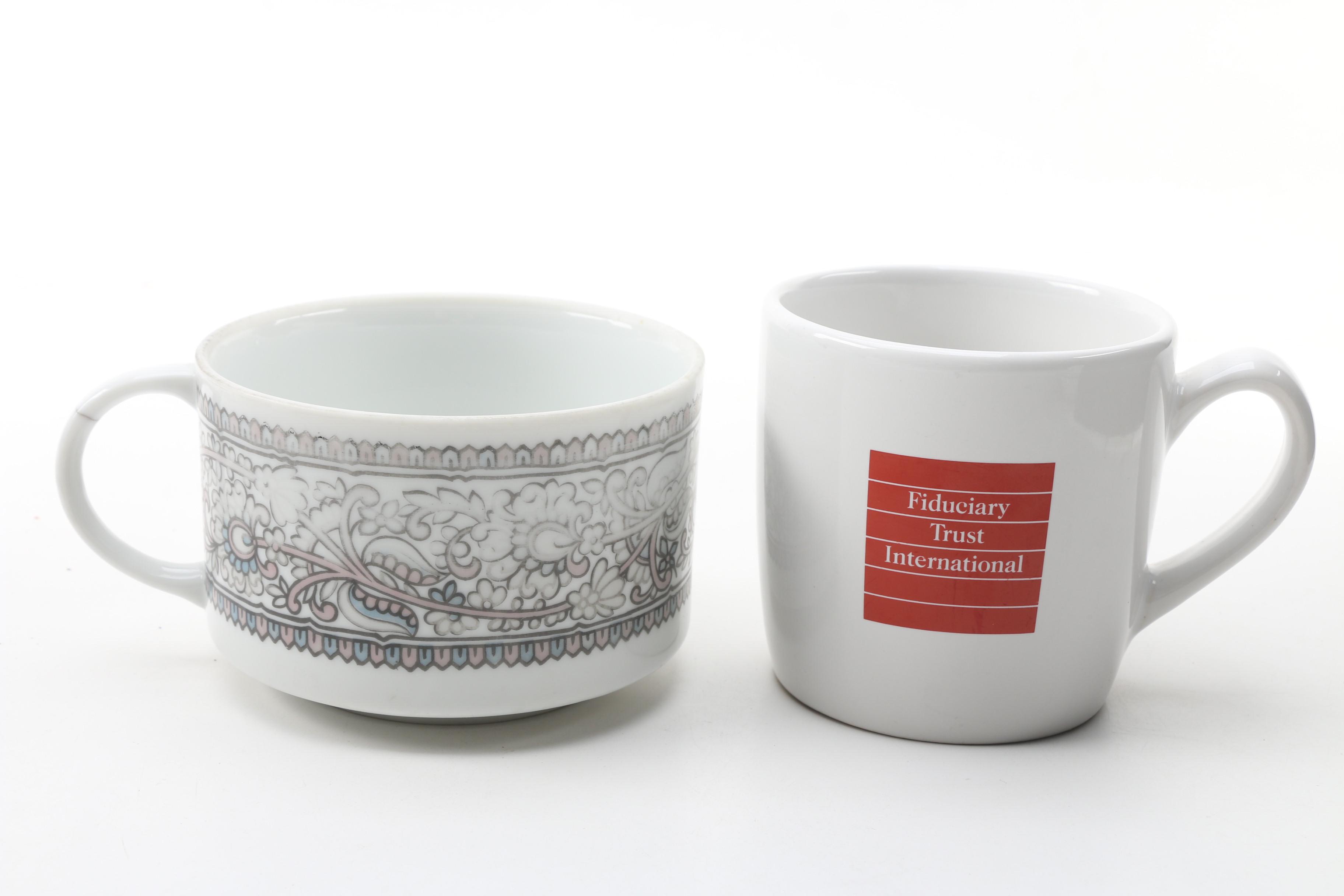 Pillivuyt French Espresso Cups and Saucers with Mugs