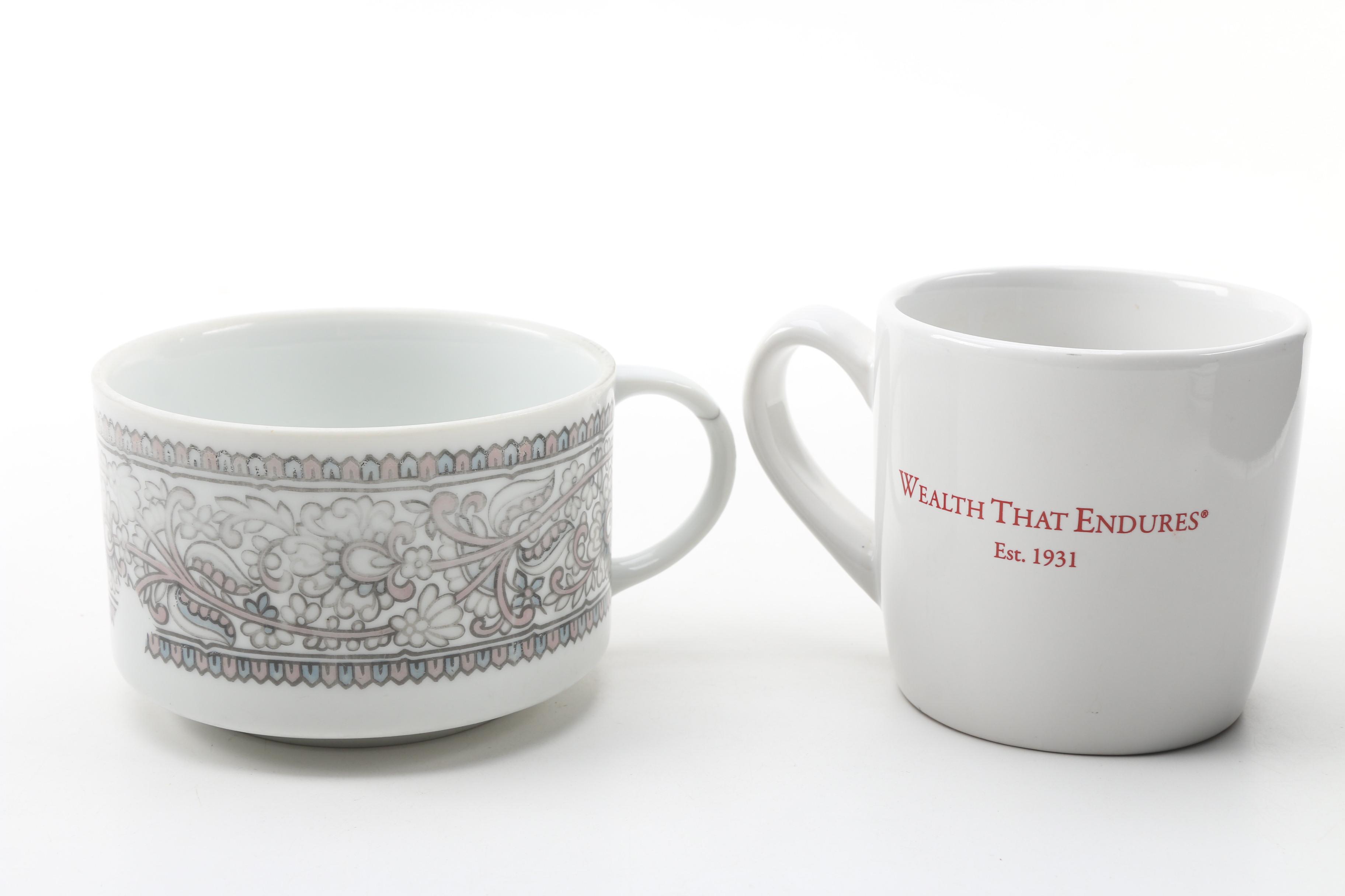 Pillivuyt French Espresso Cups and Saucers with Mugs