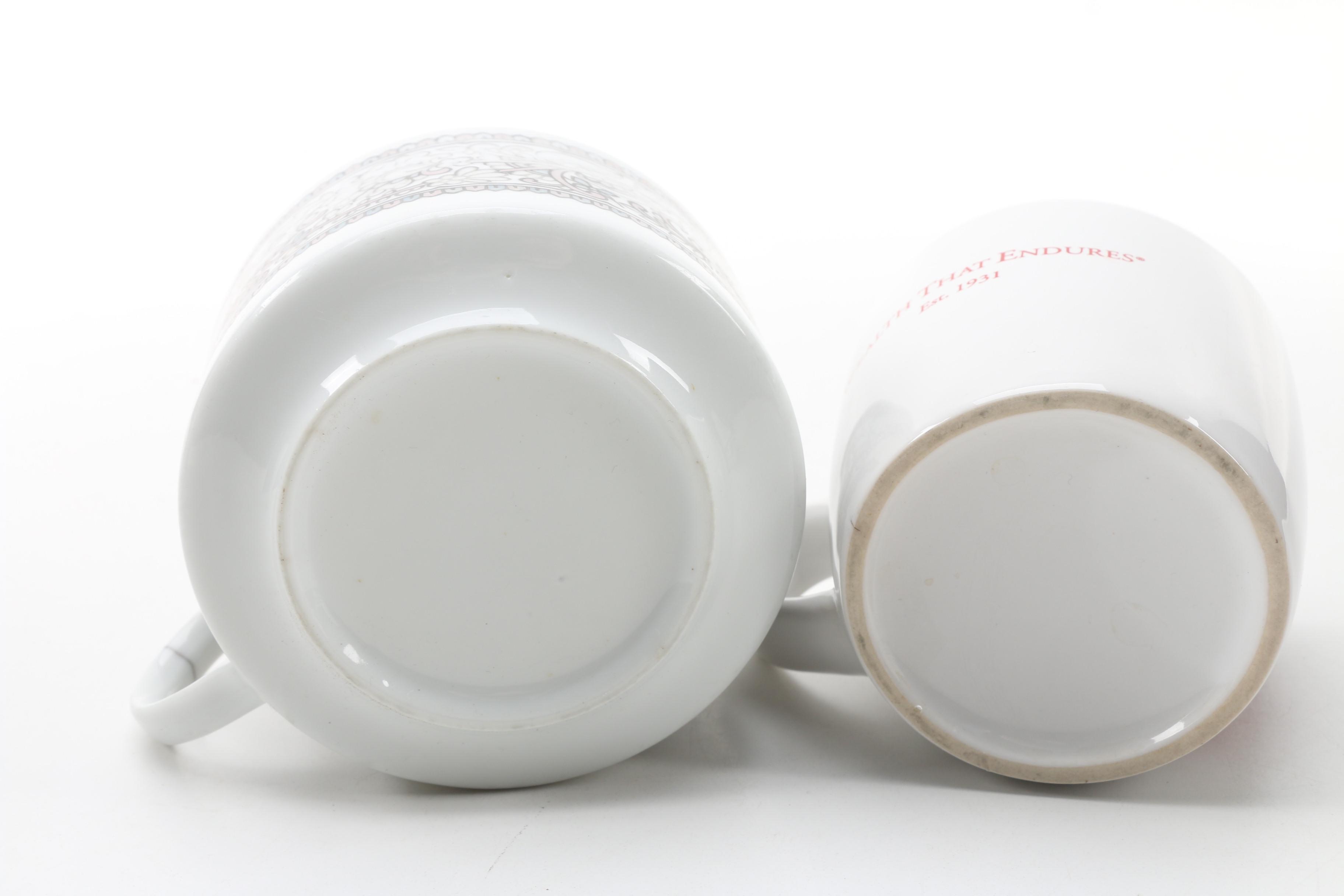 Pillivuyt French Espresso Cups and Saucers with Mugs