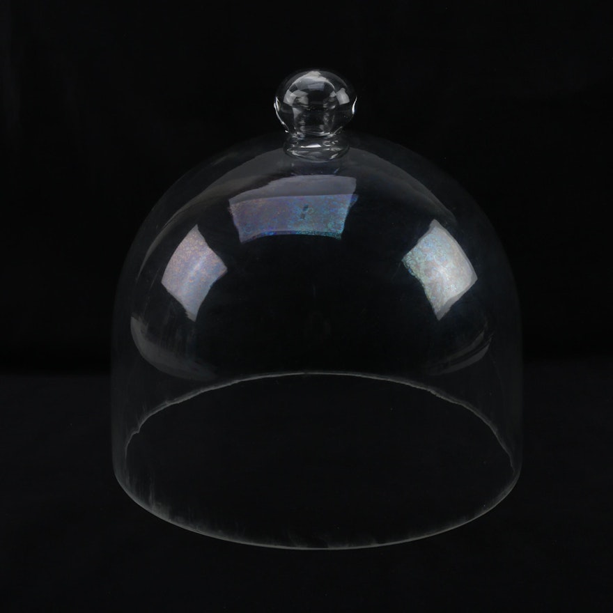 Glass Cloche with Knob Handle