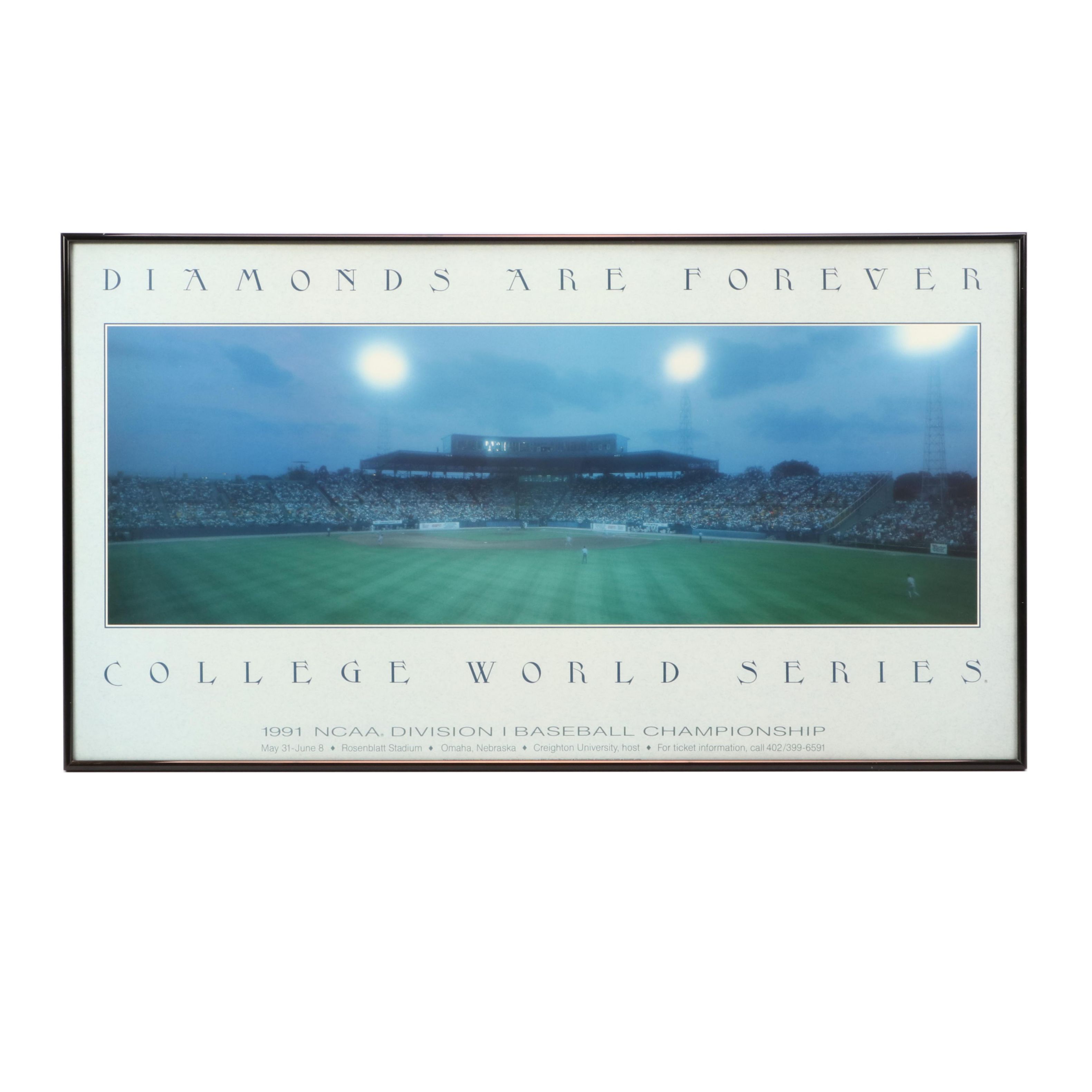 College World Series 1991 NCAA Division Baseball Championship Poster