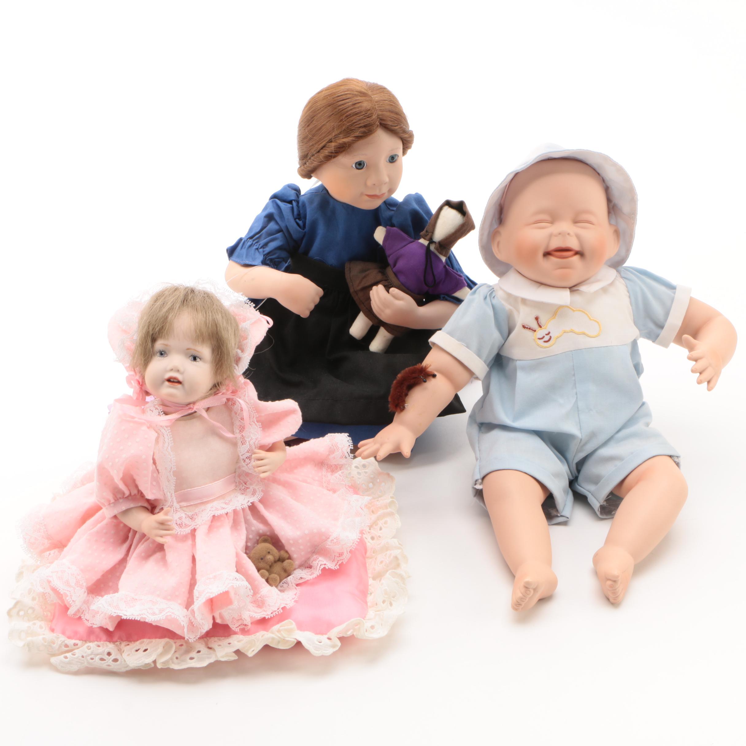 Kathy Hippensteel "Tickles" and Julie Good-Kruger "Rebeccah" Porcelain Dolls