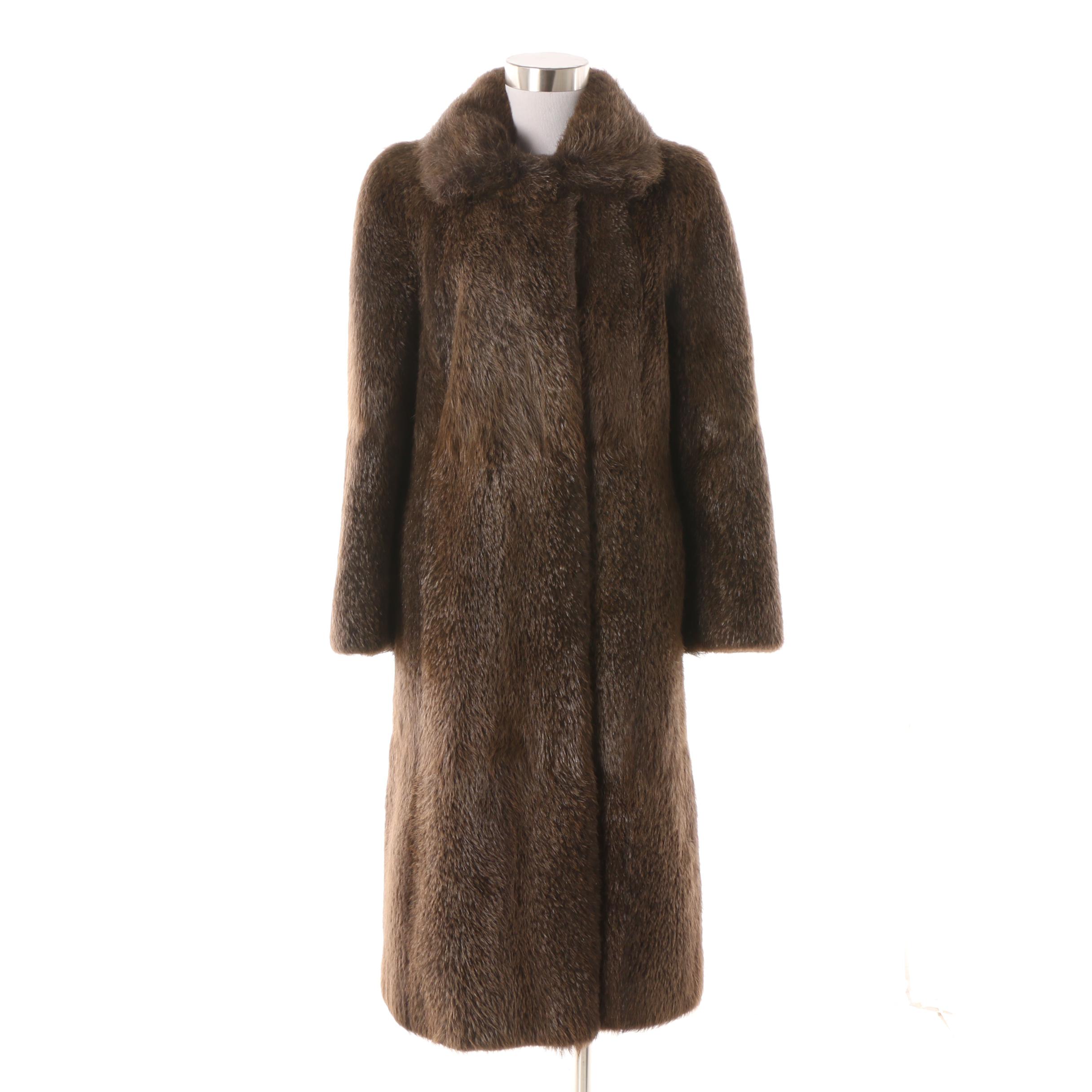 Women's Horst Ritter Creation Brown Nutria Fur Coat