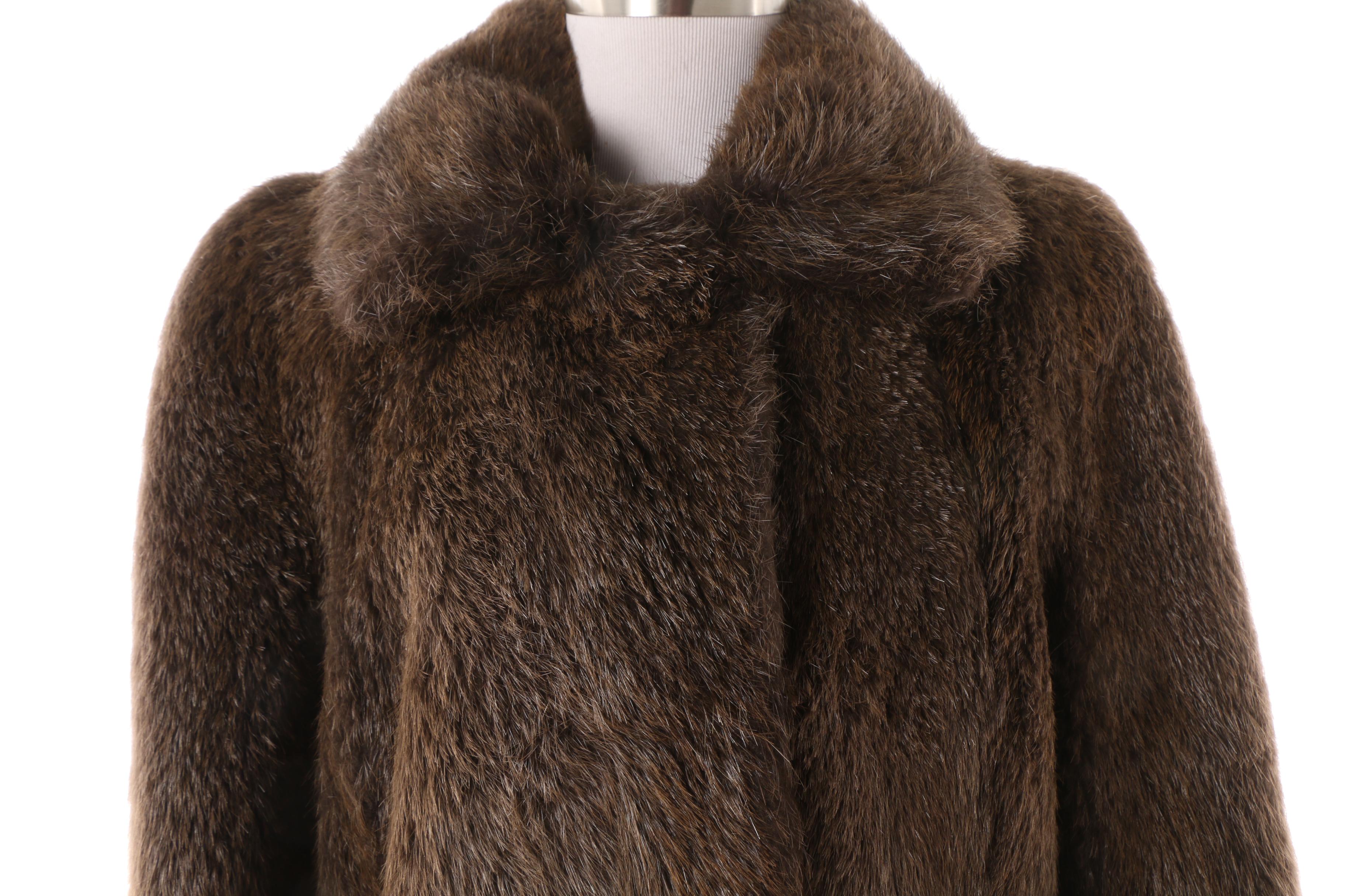 Women's Horst Ritter Creation Brown Nutria Fur Coat