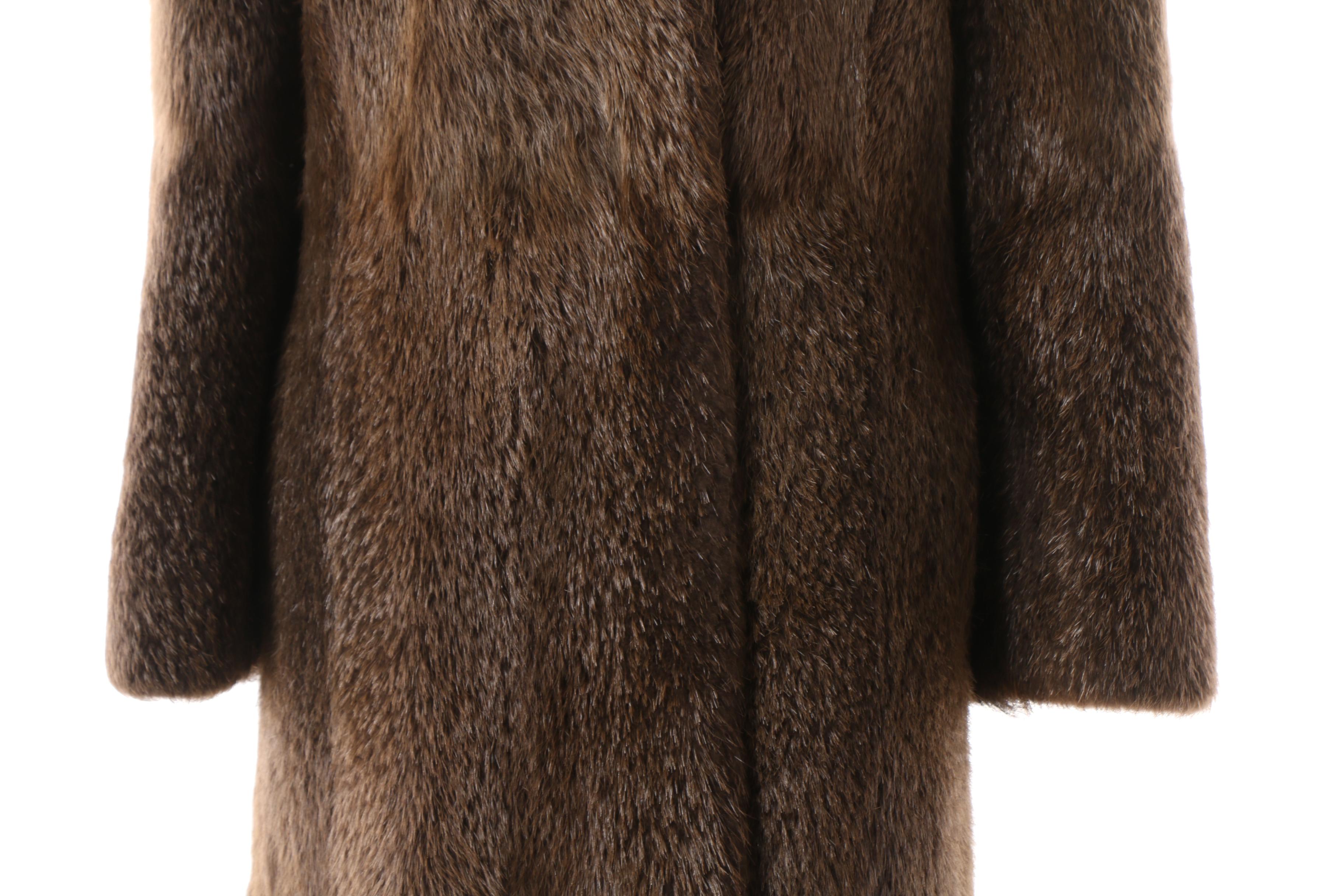 Women's Horst Ritter Creation Brown Nutria Fur Coat