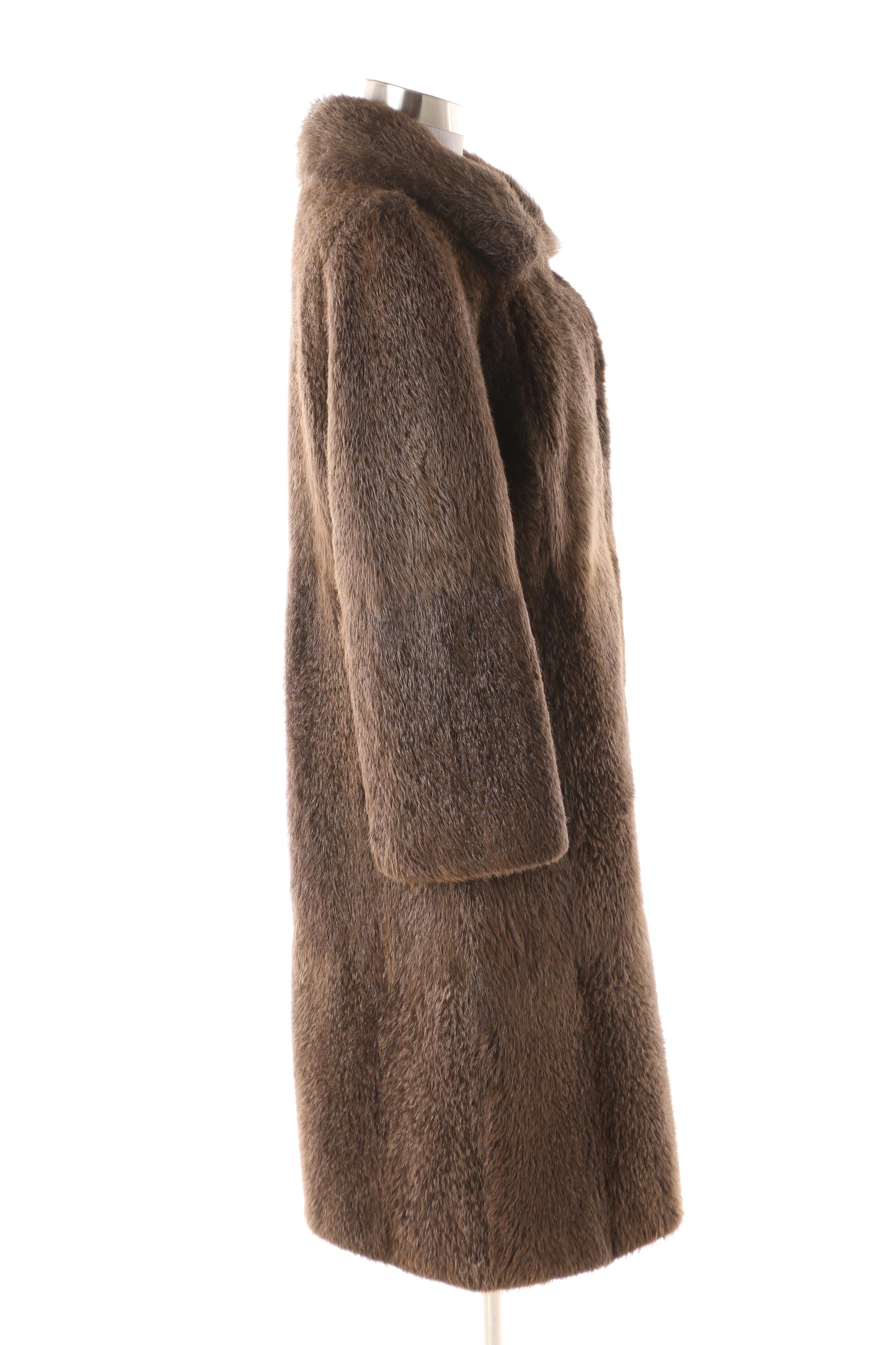 Women's Horst Ritter Creation Brown Nutria Fur Coat