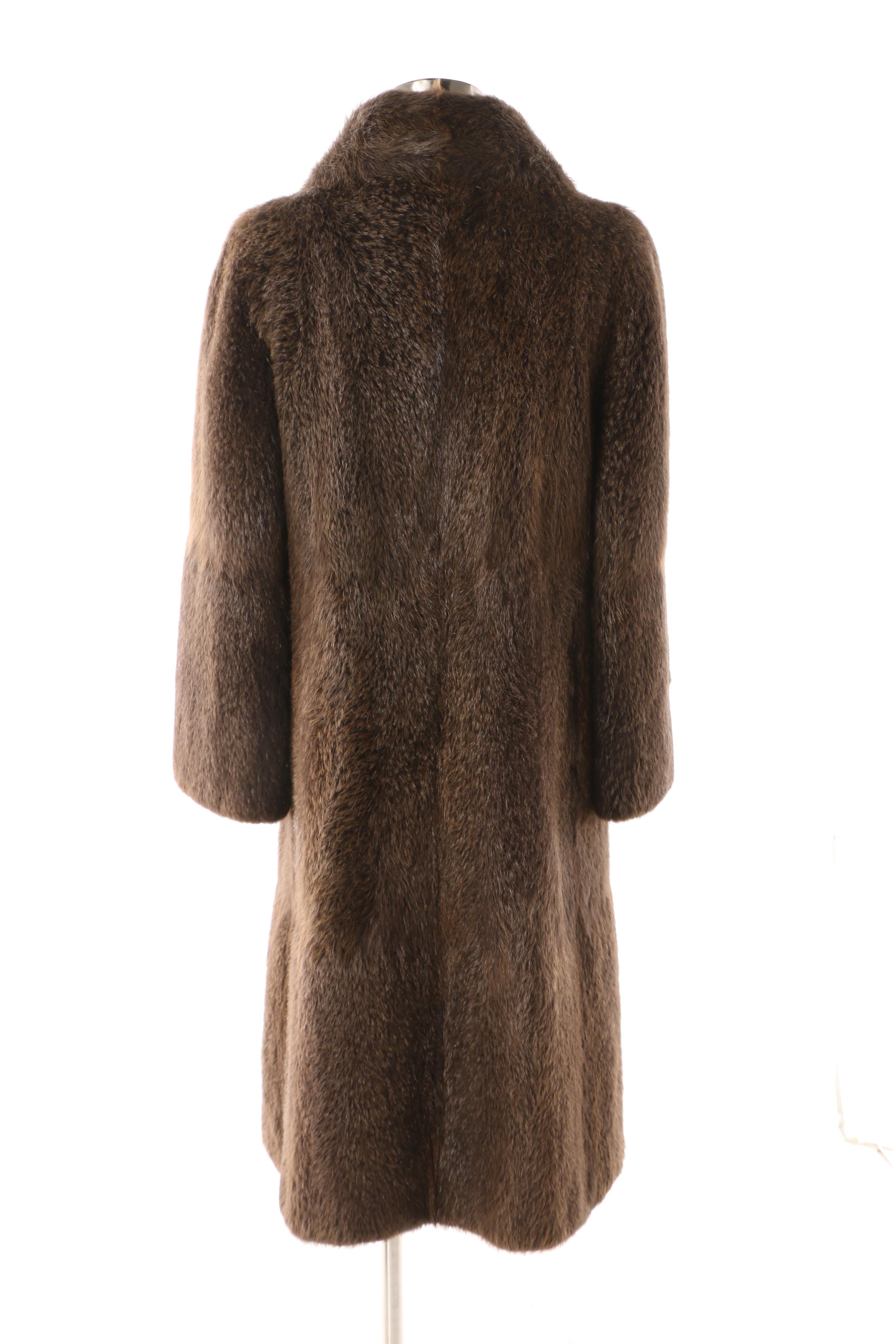 Women's Horst Ritter Creation Brown Nutria Fur Coat