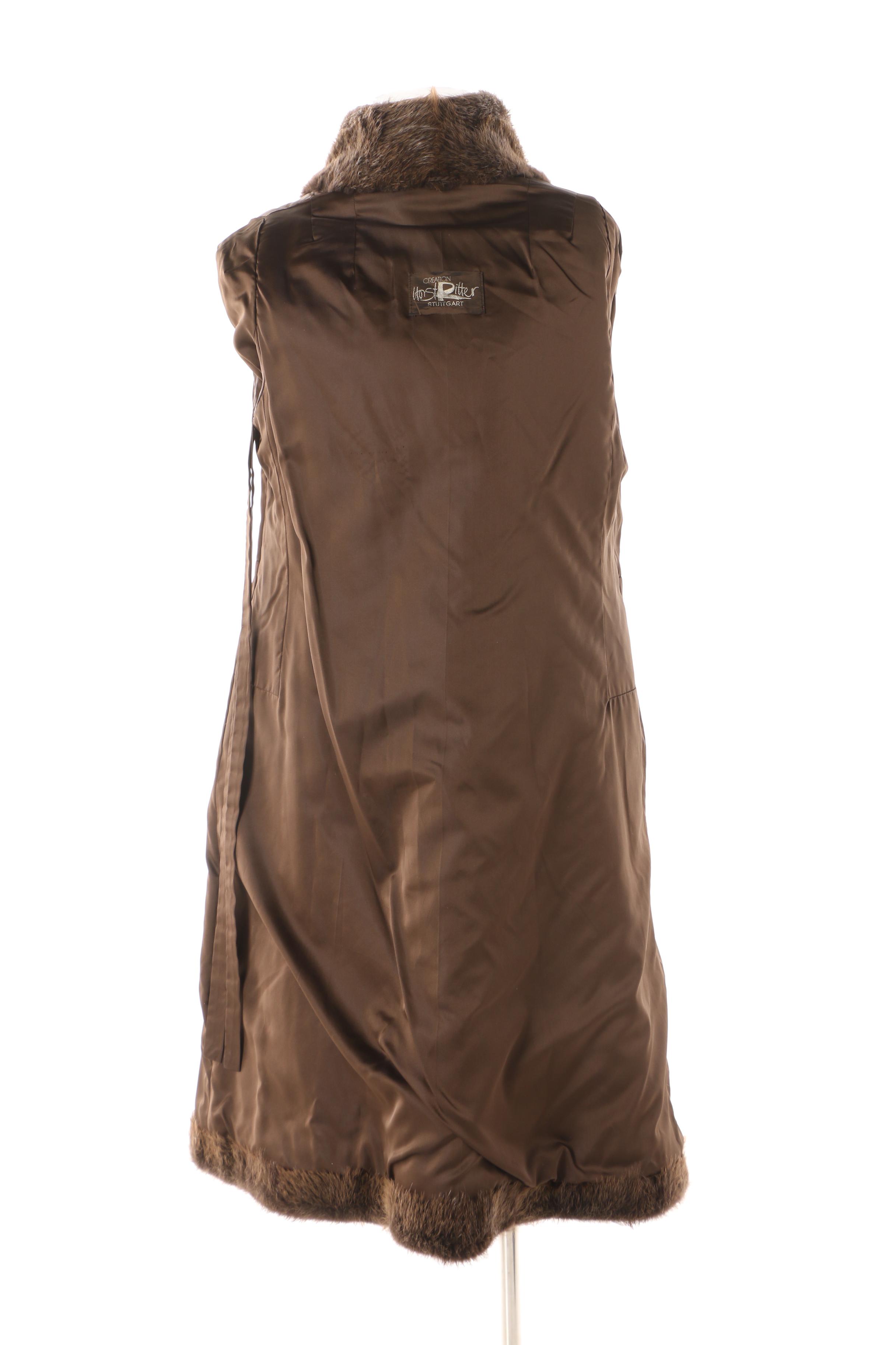 Women's Horst Ritter Creation Brown Nutria Fur Coat