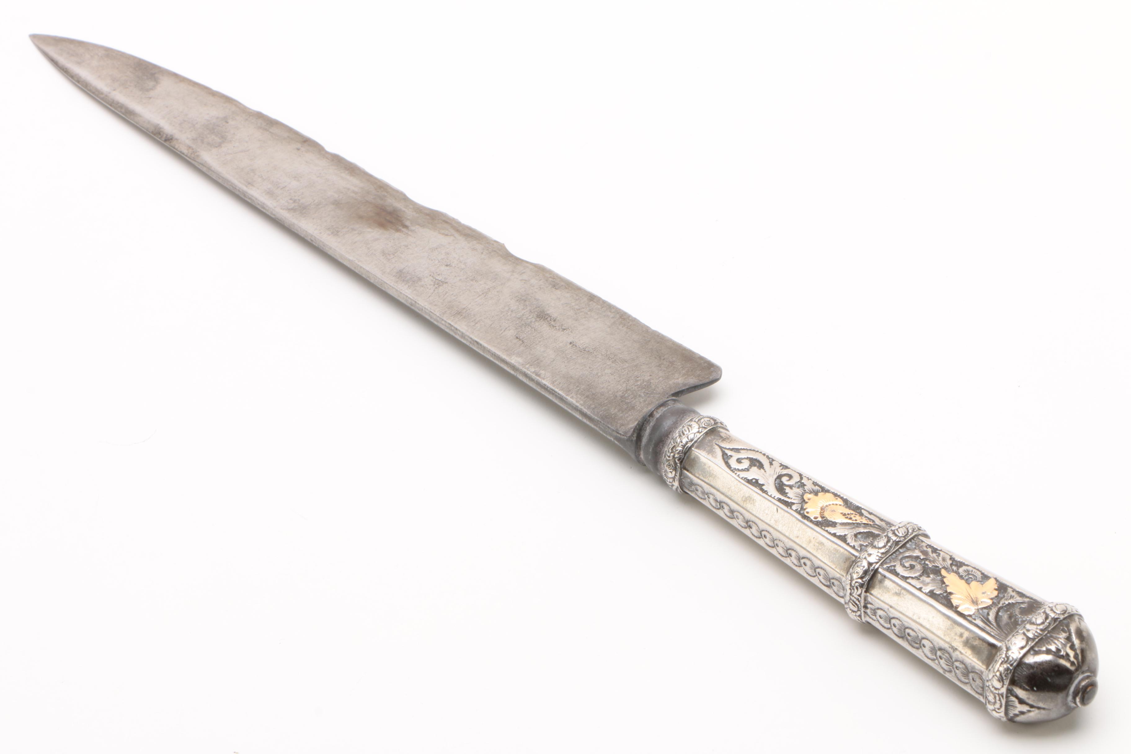 Imperial Knife Co. M3 Trench Knife and Silver Plate Knife with Sheaths