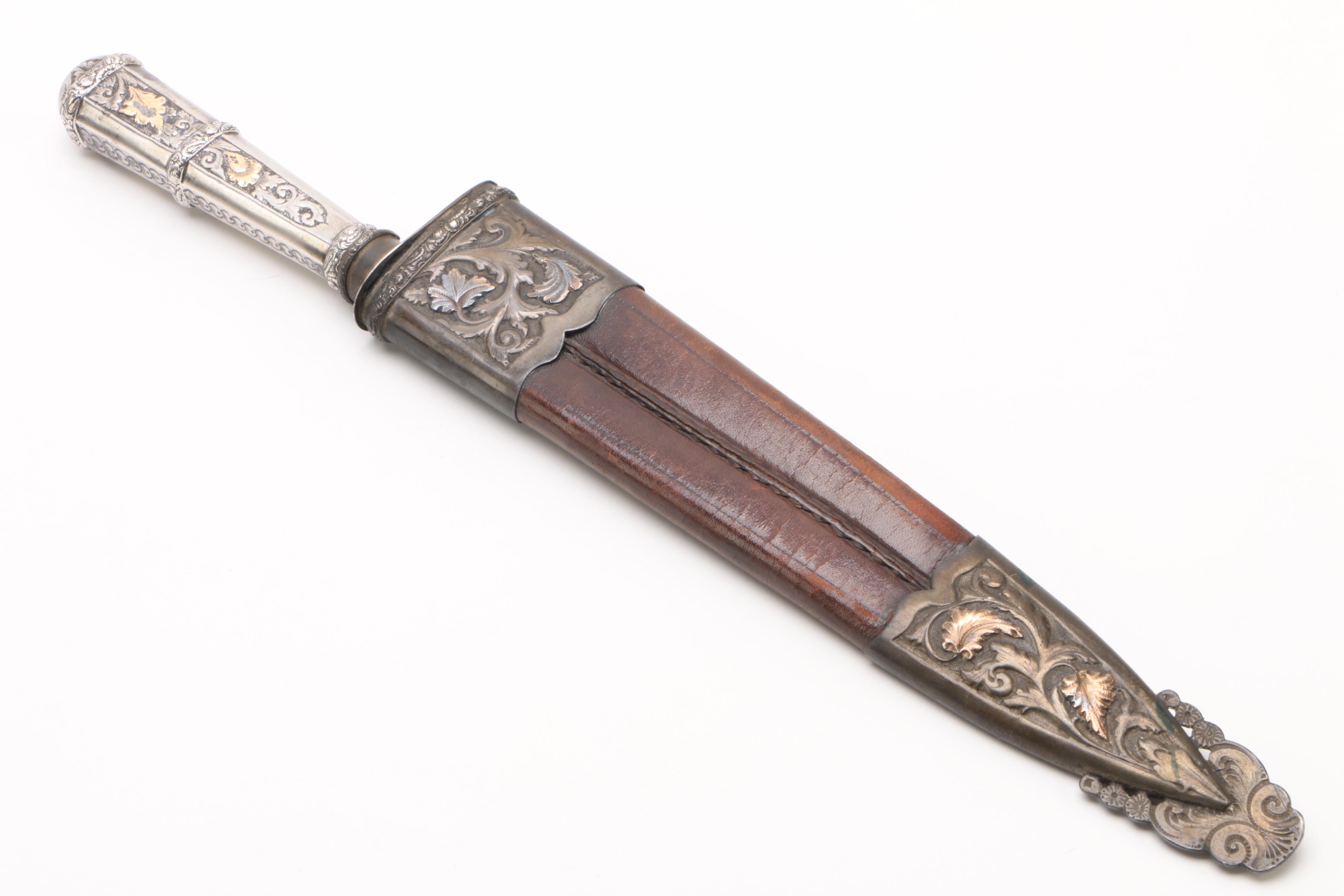 Imperial Knife Co. M3 Trench Knife and Silver Plate Knife with Sheaths