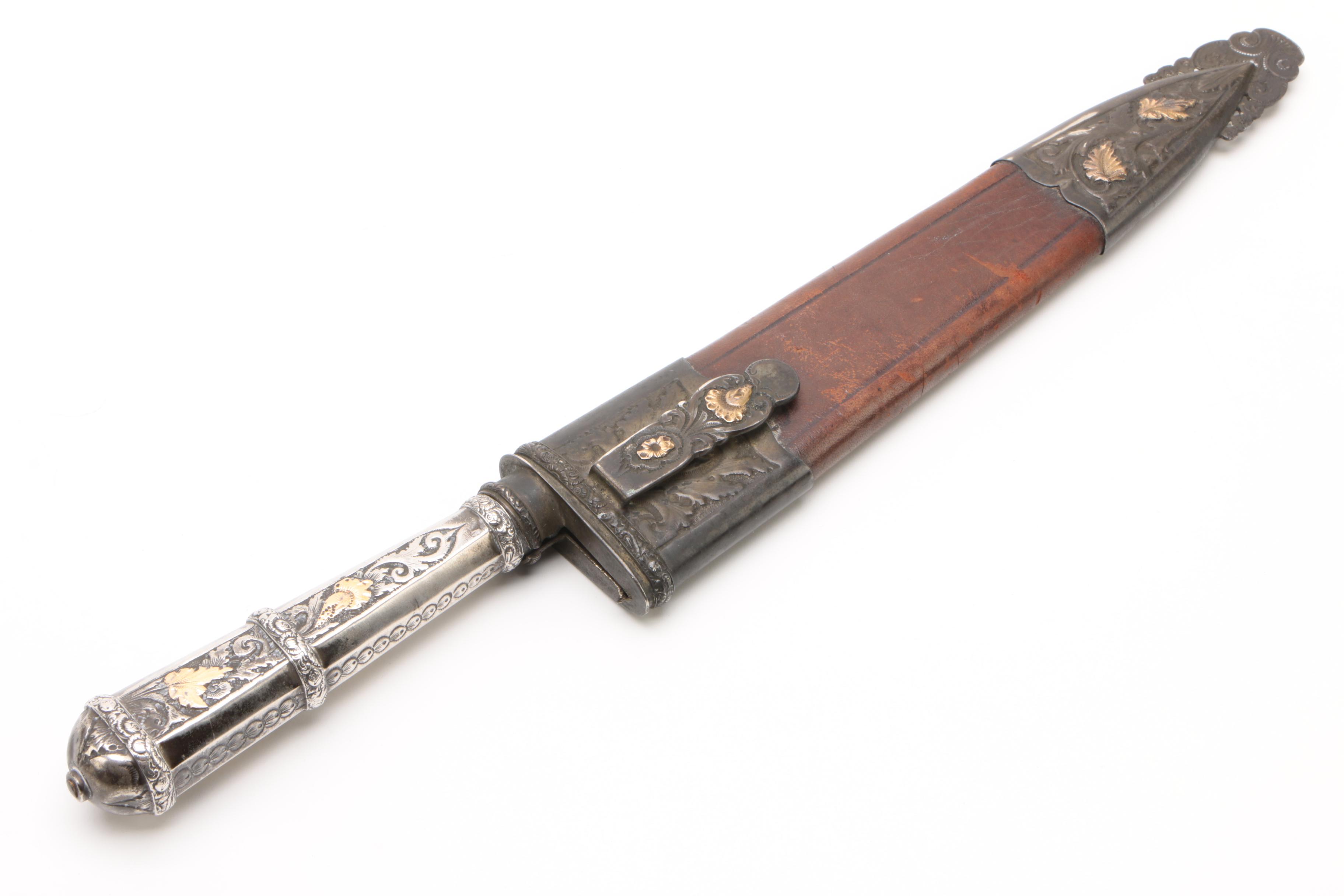 Imperial Knife Co. M3 Trench Knife and Silver Plate Knife with Sheaths