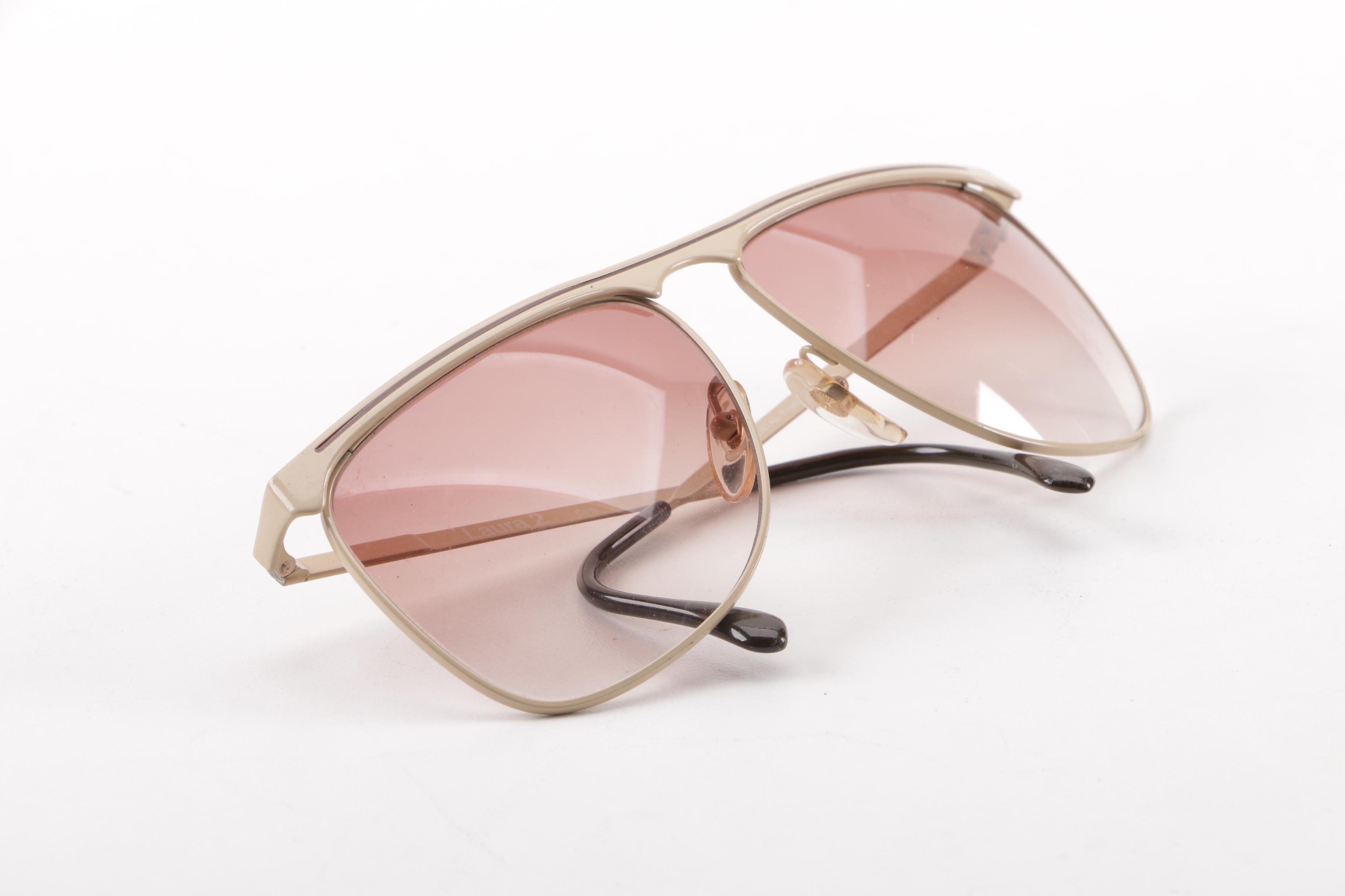 1980s Vintage Laura Biagiotti Continental Sunglasses, Made in Italy