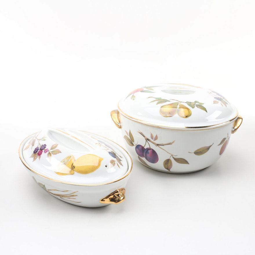 Royal Worcester "Evesham" Porcelain Casserole Dishes
