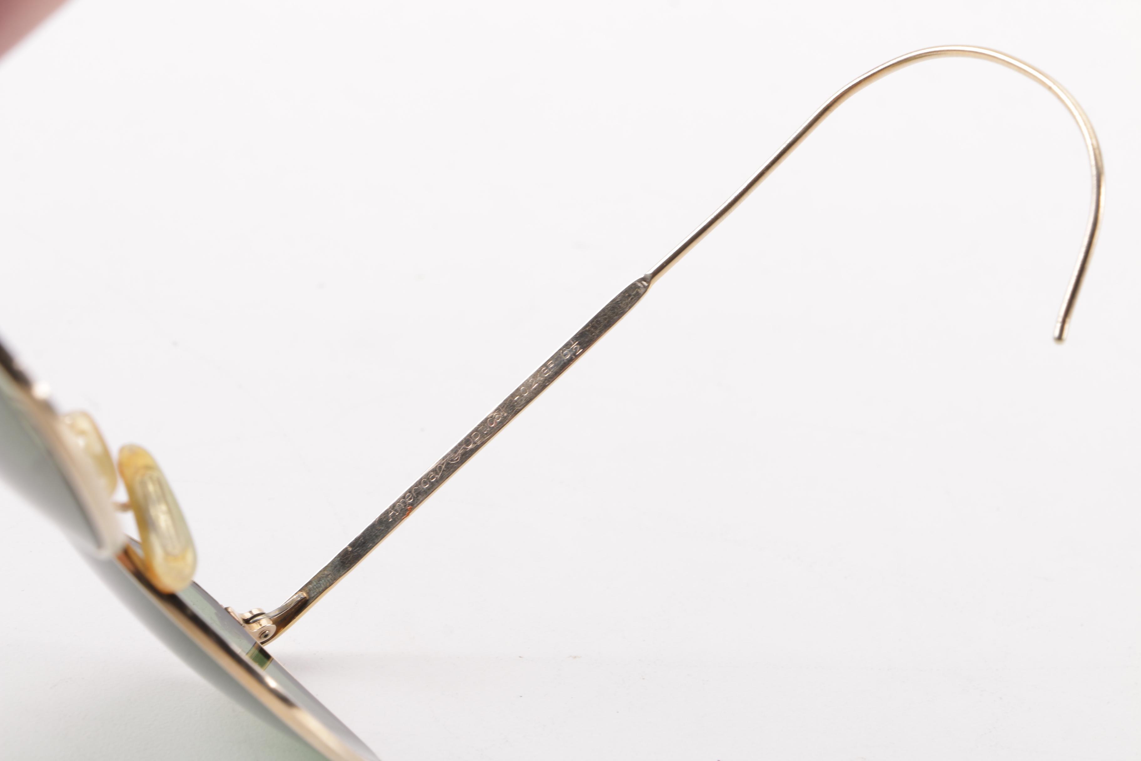 1940s Vintage American Optical Calobar Gold Filled Sunglasses with Original Case