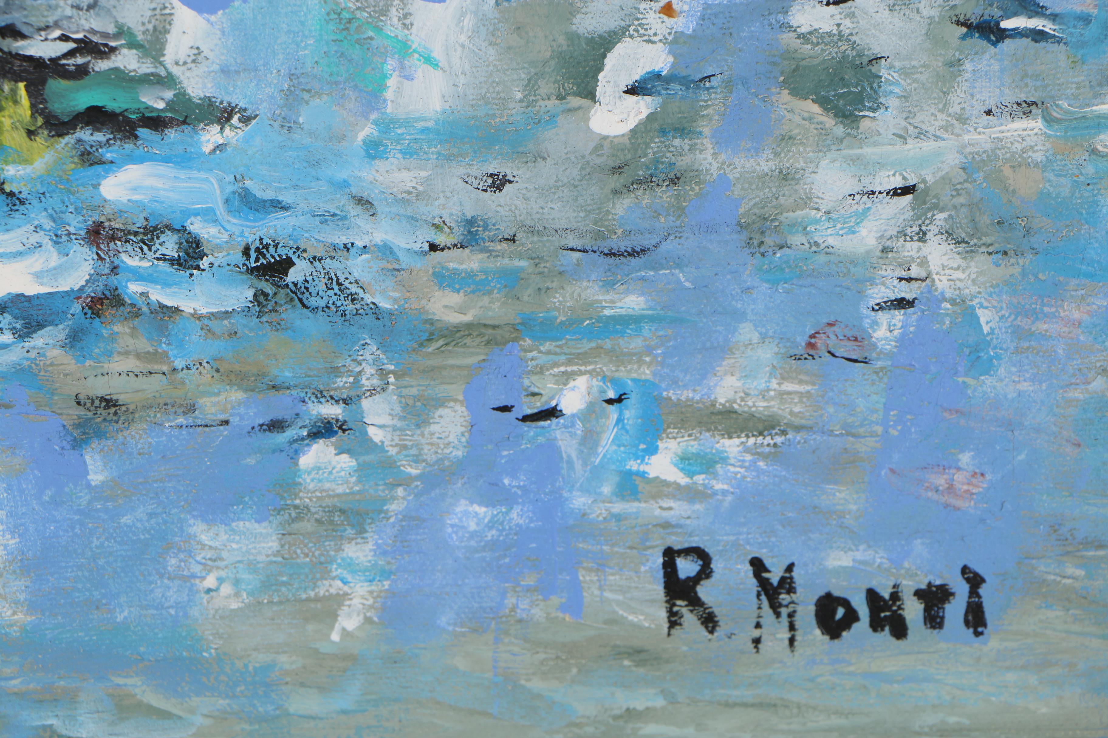 R. Monti Seascape Oil Painting