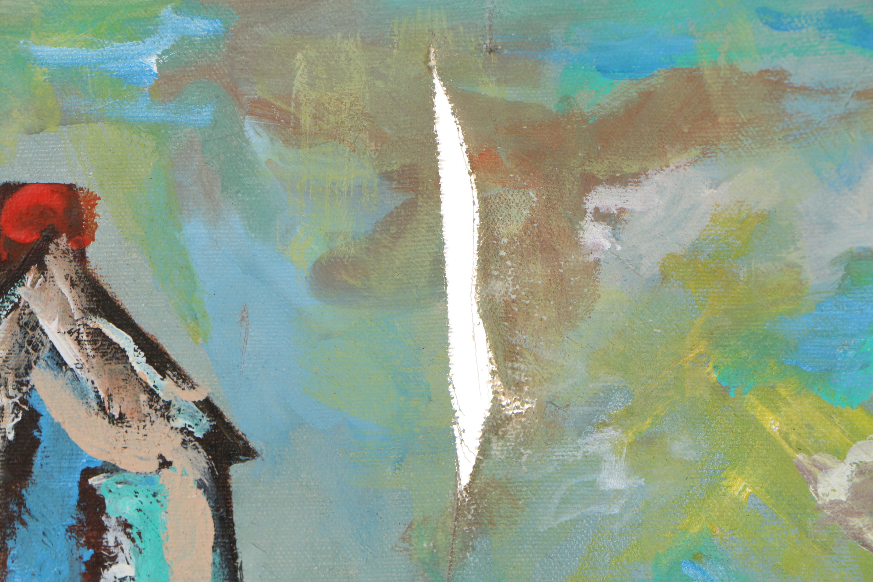 R. Monti Seascape Oil Painting