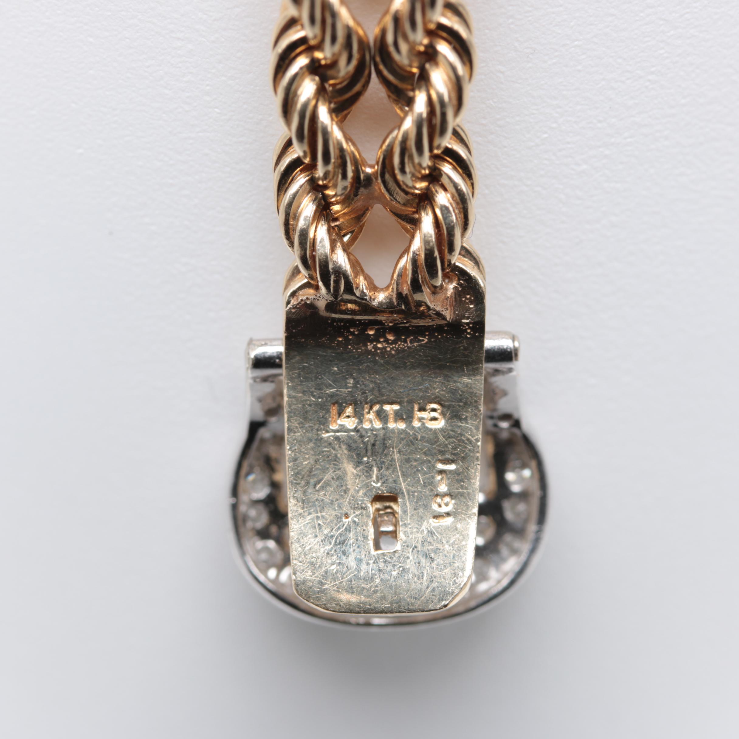 14K Yellow Gold Diamond Bracelet