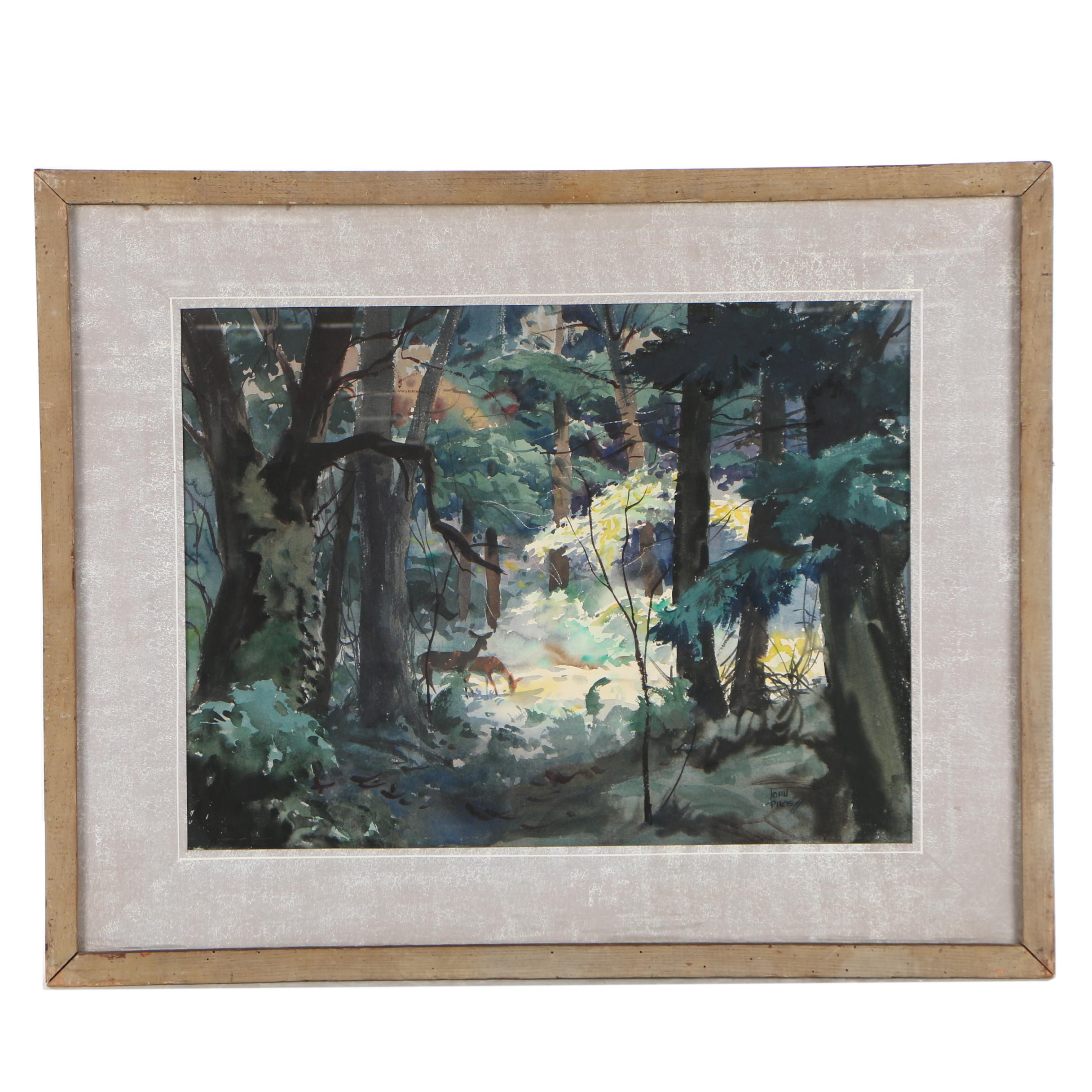 John Pike Watercolor Painting