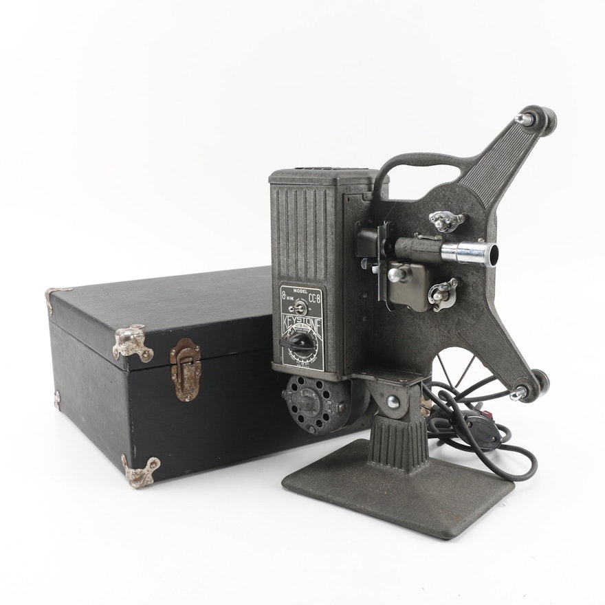 Keystone CC-8 Portable 8mm Film Projector, Circa 1940s