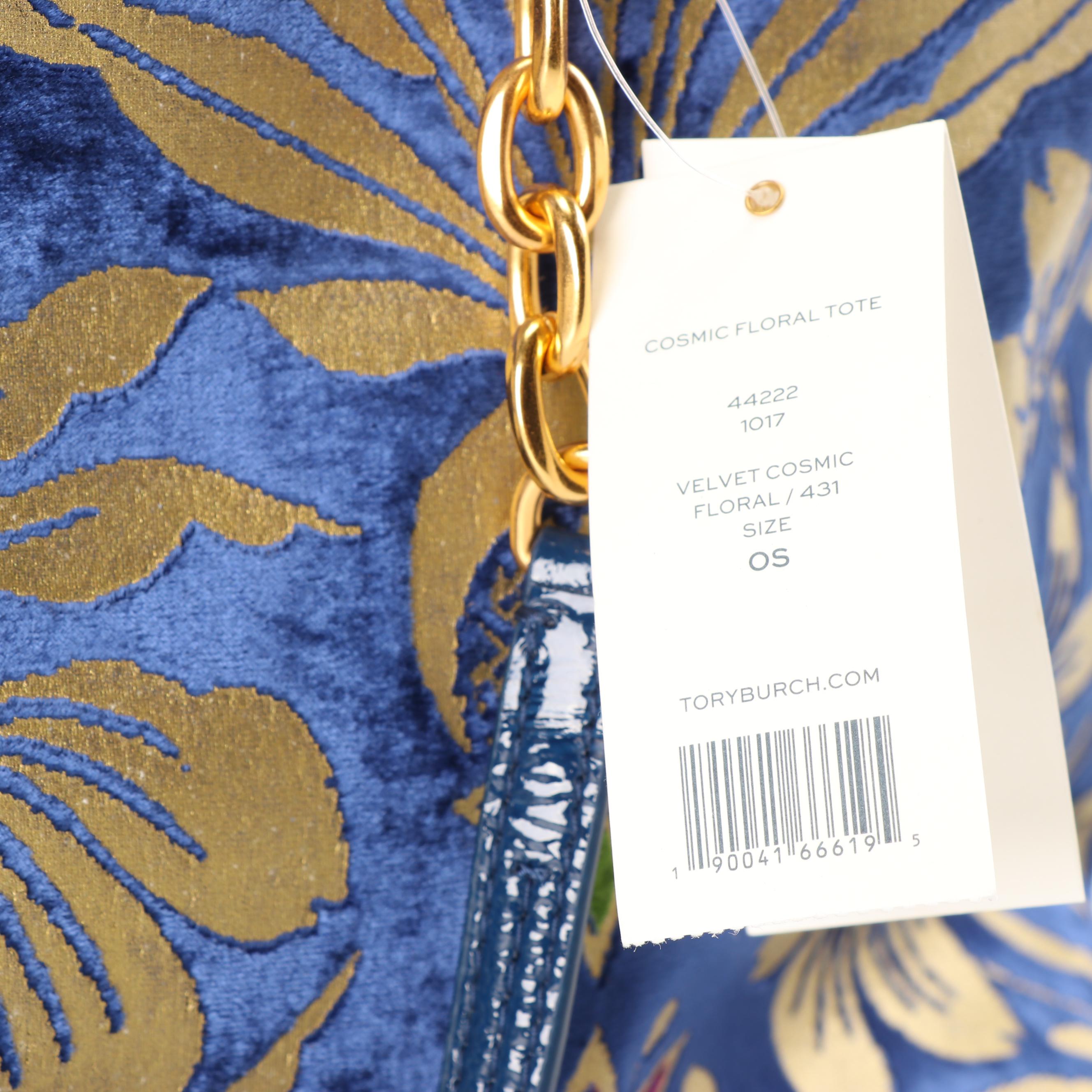 Tory Burch Velvet Cosmic Floral Tote