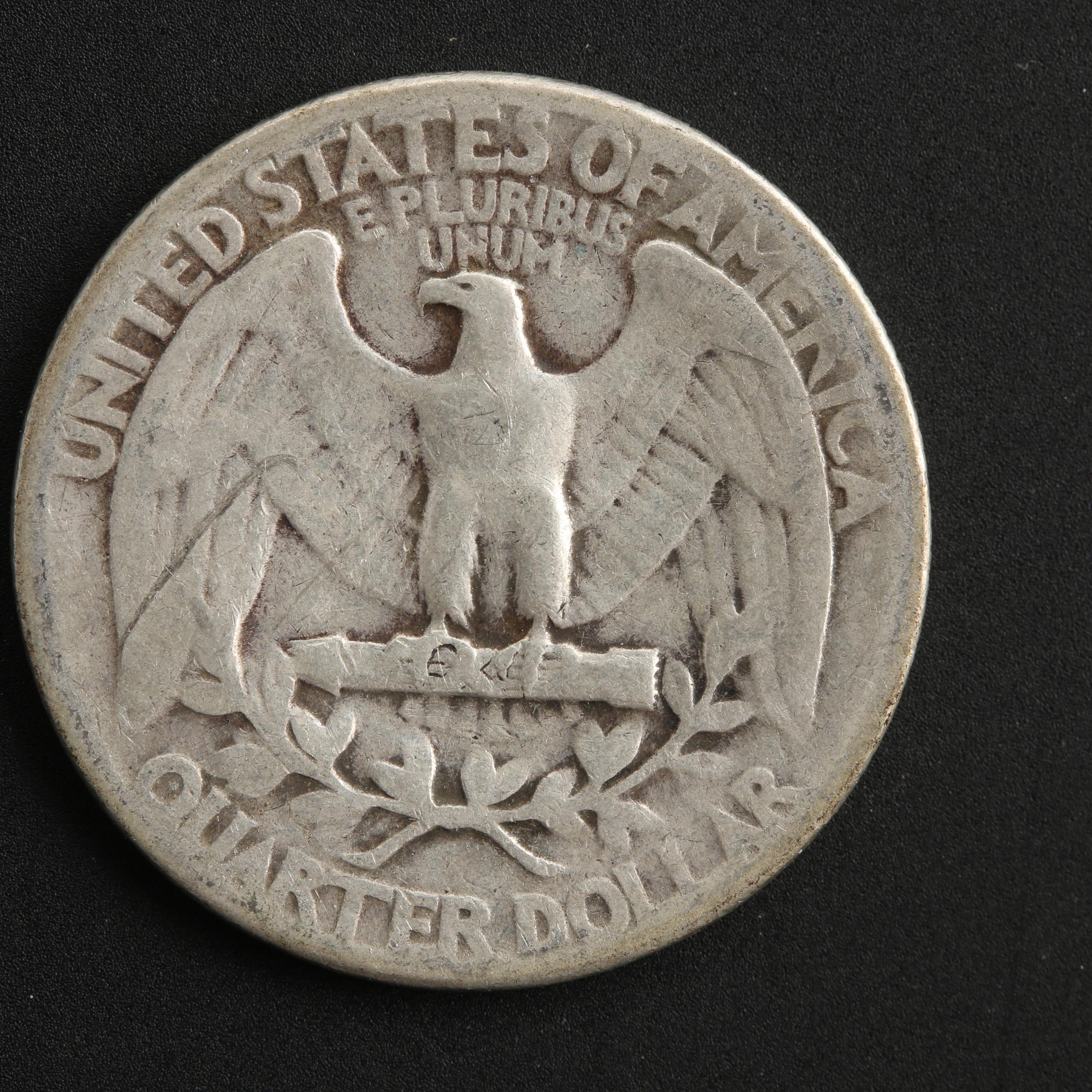 Group of Seventy-Four Washington Silver Quarters From the 1940s