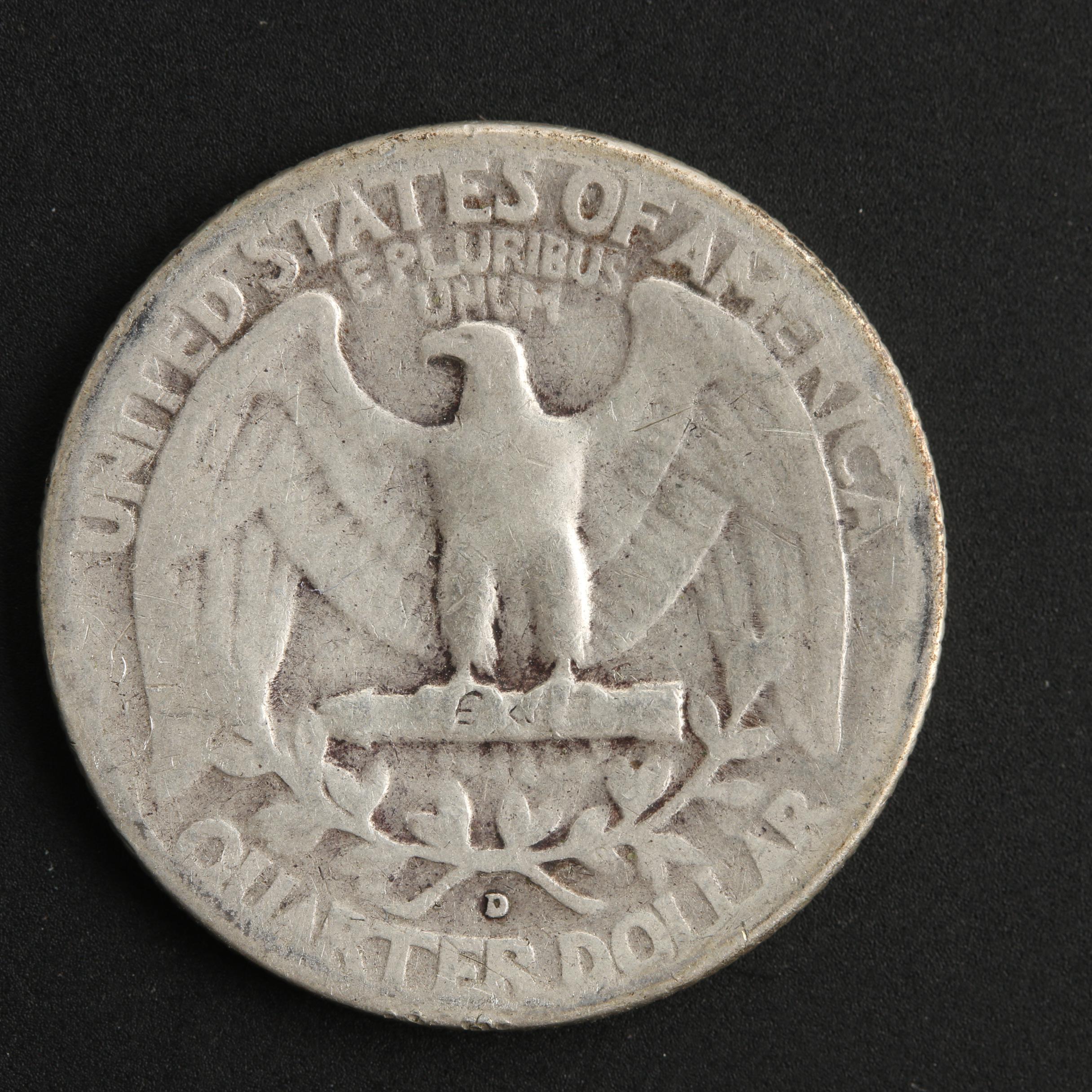 Group of Seventy-Four Washington Silver Quarters From the 1940s