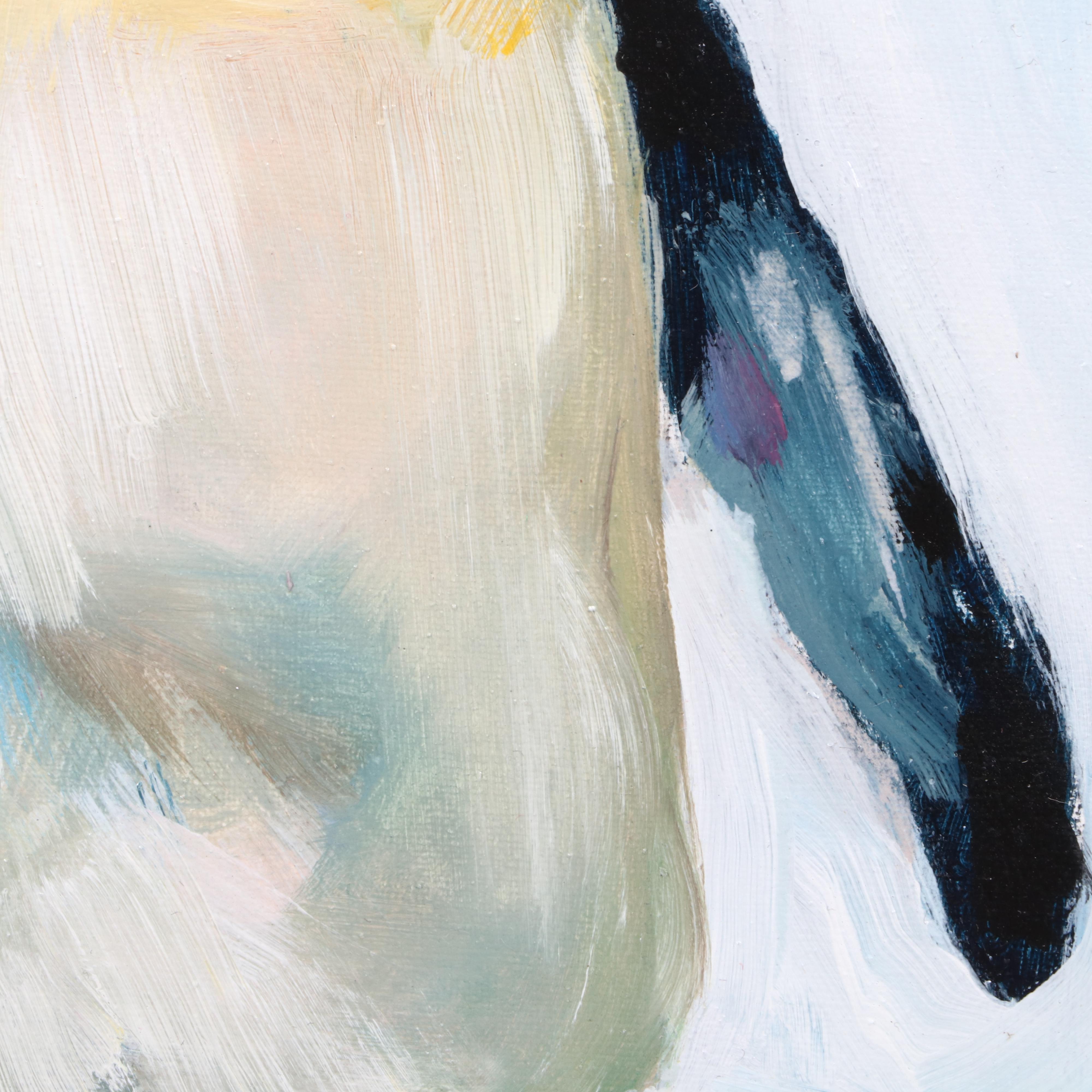 Anne Thouthip Acrylic Painting "Proud Penguin"