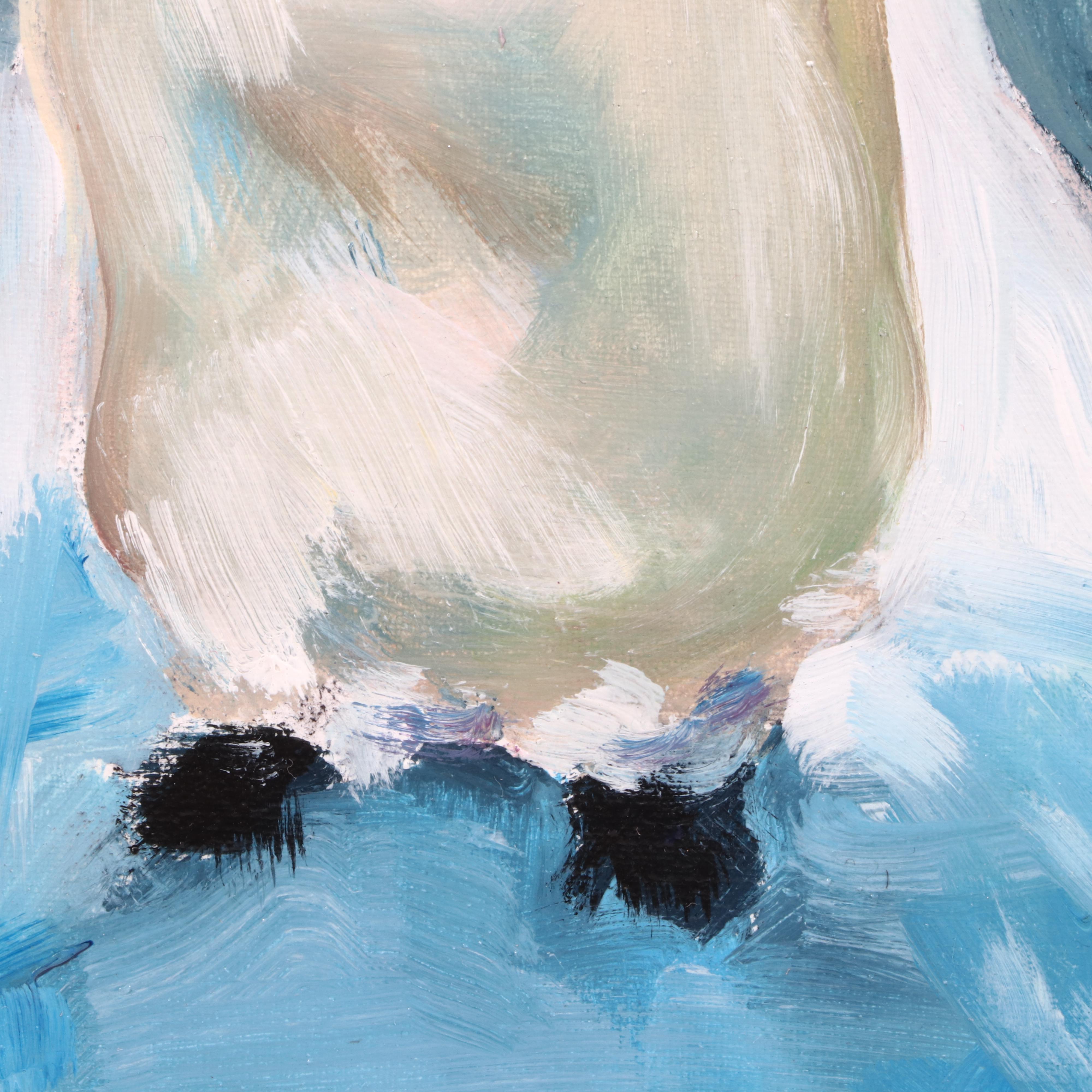 Anne Thouthip Acrylic Painting "Proud Penguin"