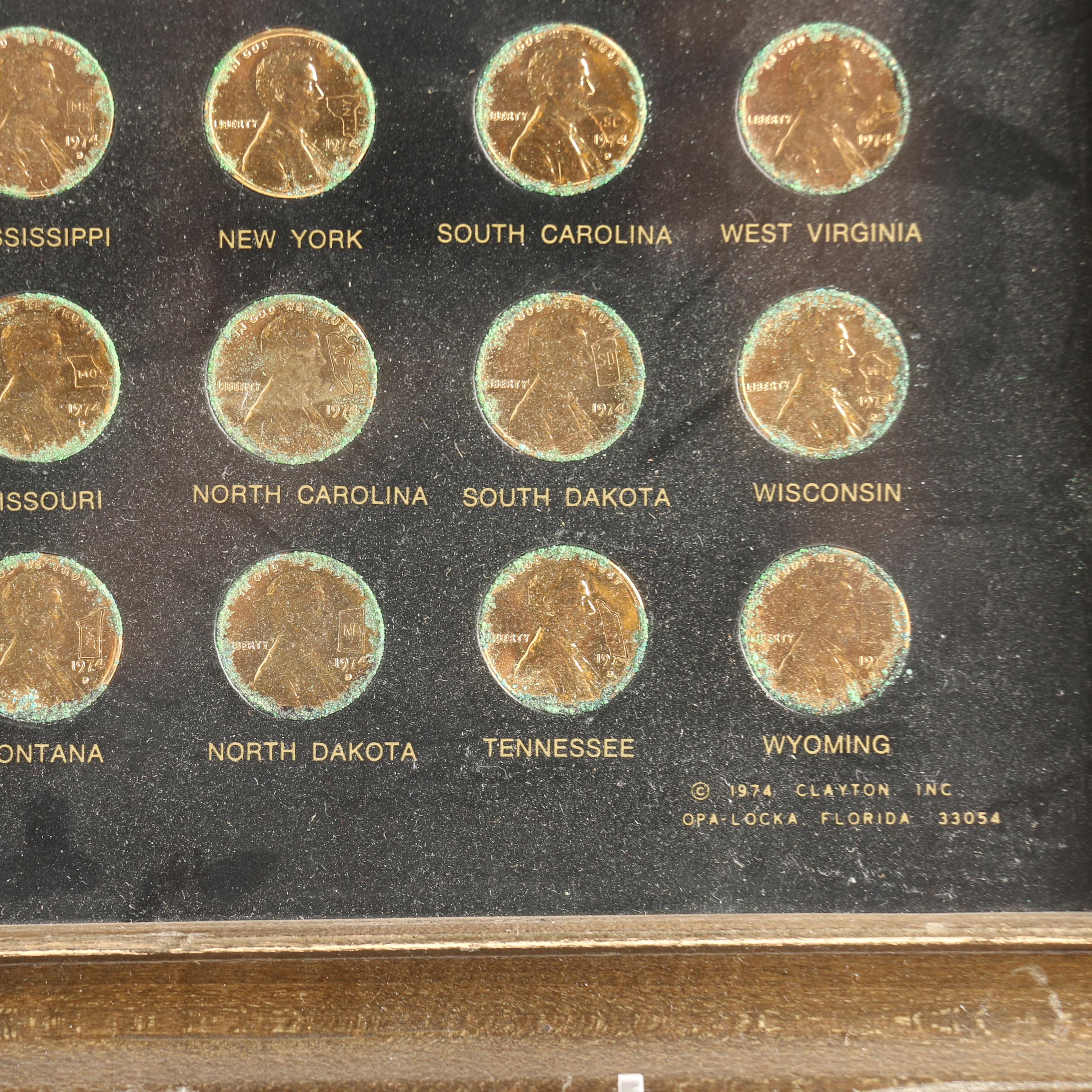 "Land of the U.S.A." Framed Presentation of Lincoln Memorial Cents