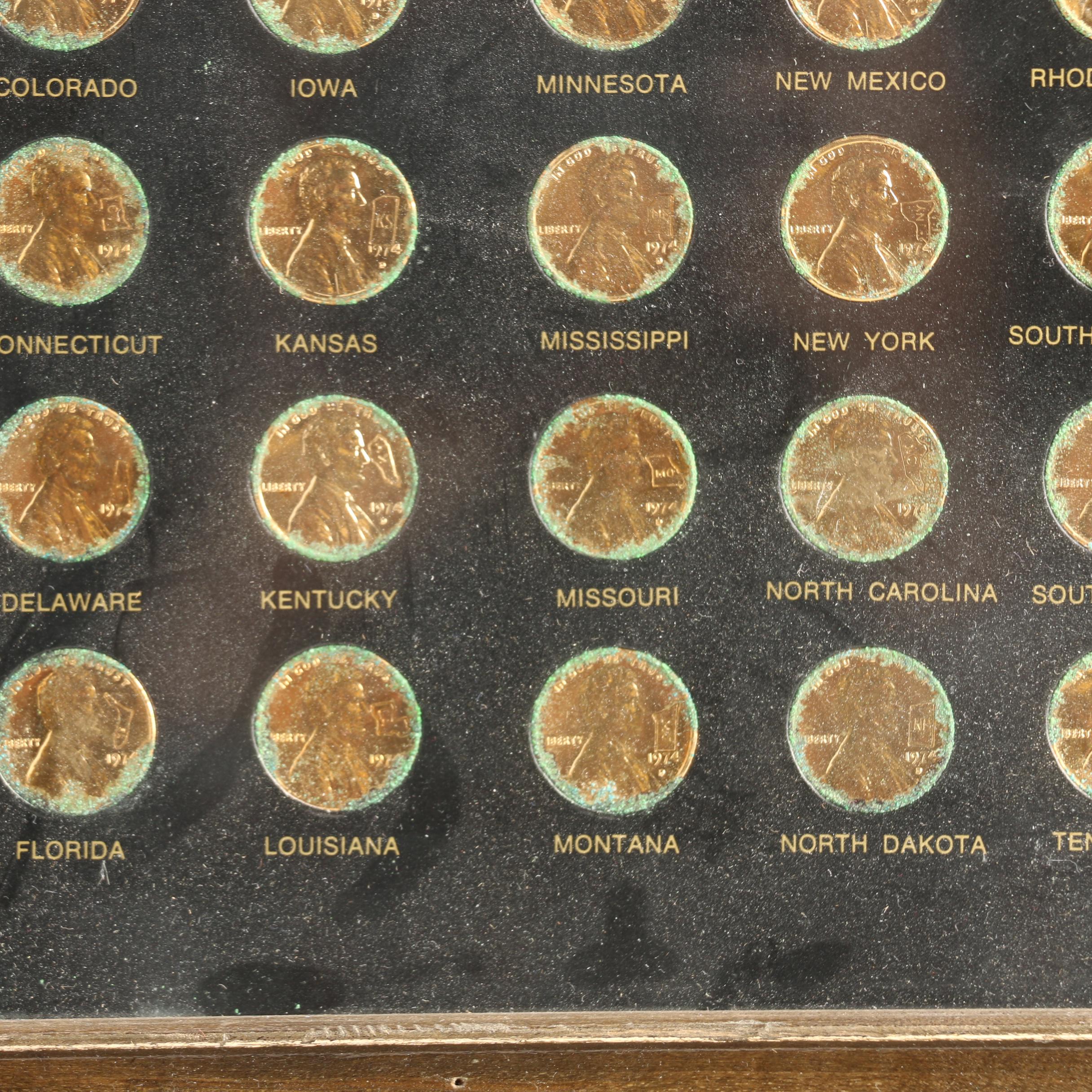 "Land of the U.S.A." Framed Presentation of Lincoln Memorial Cents