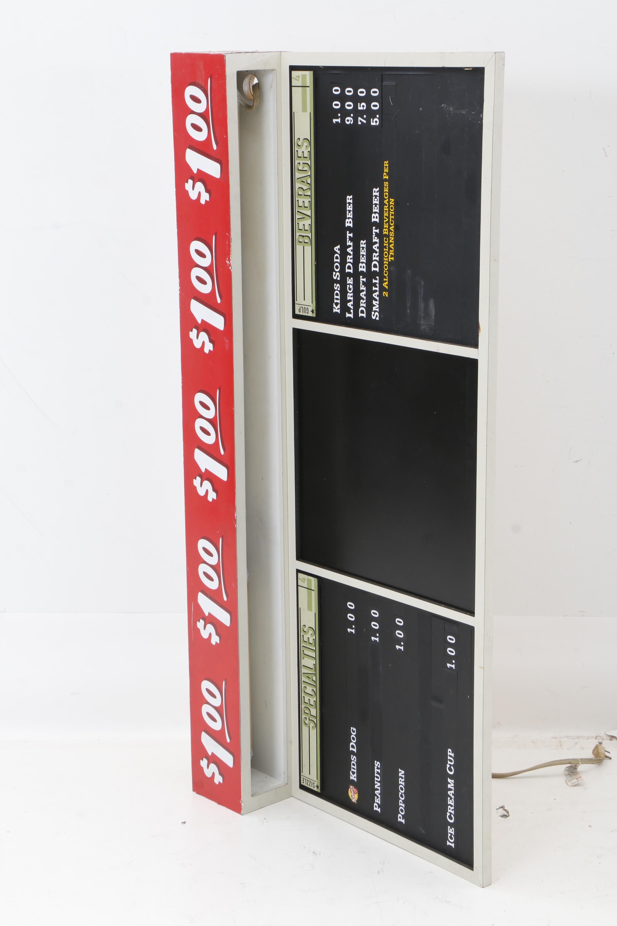 Great American Ball Park Concessions Sign - $1.00 Stand