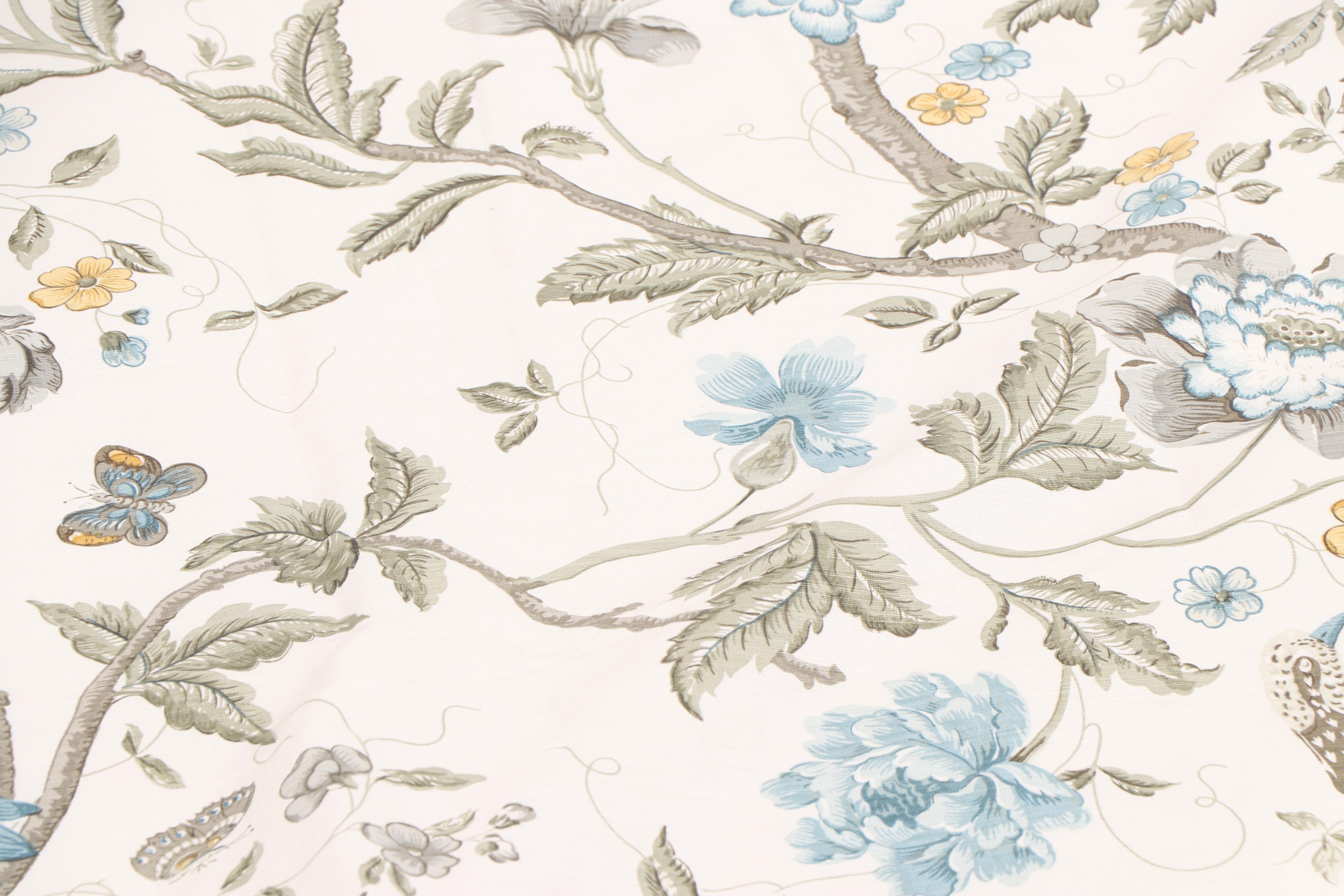 Bennison Fabrics "Chinese Pheasant" King Size Duvet Cover with Pillow Shams