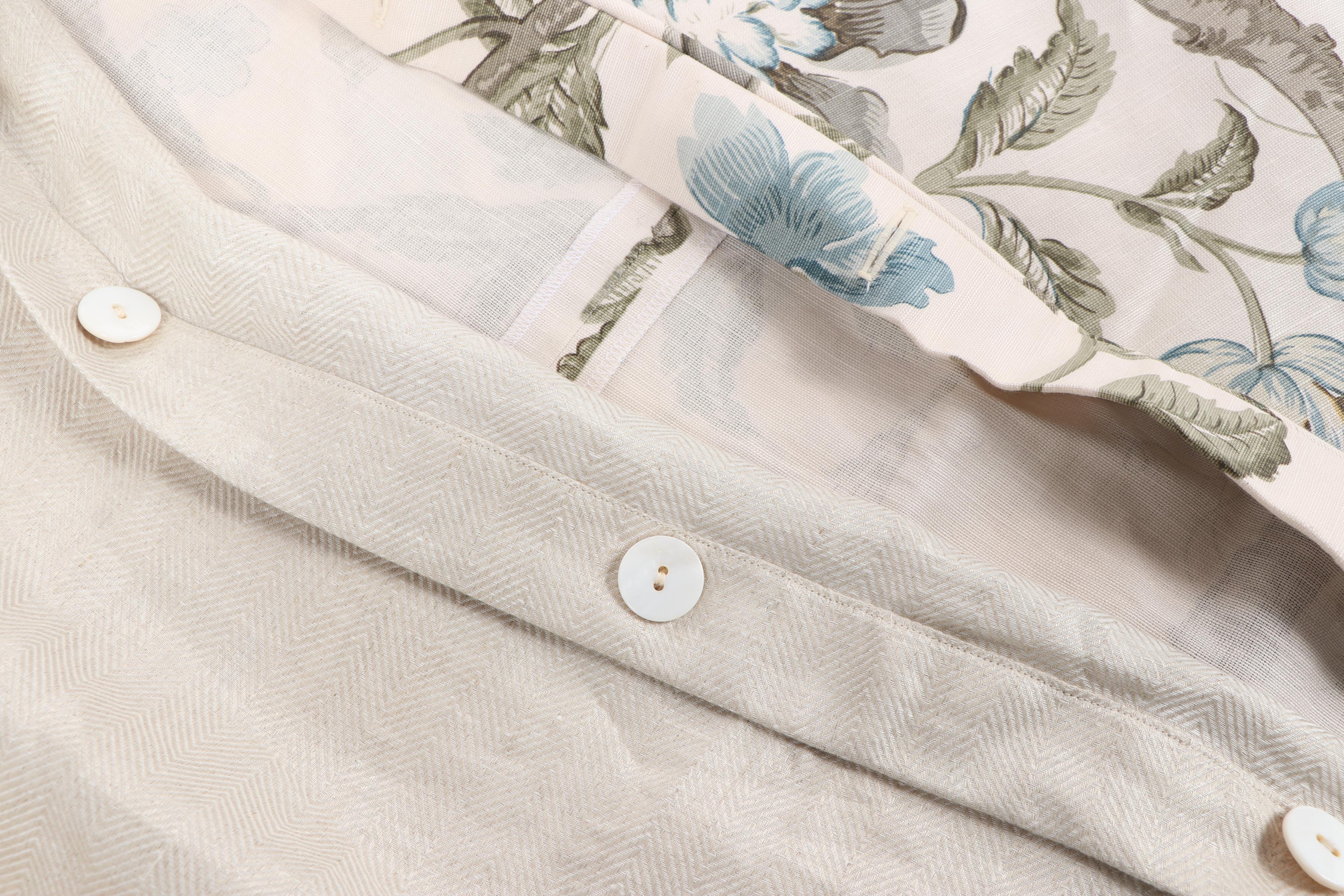 Bennison Fabrics "Chinese Pheasant" King Size Duvet Cover with Pillow Shams