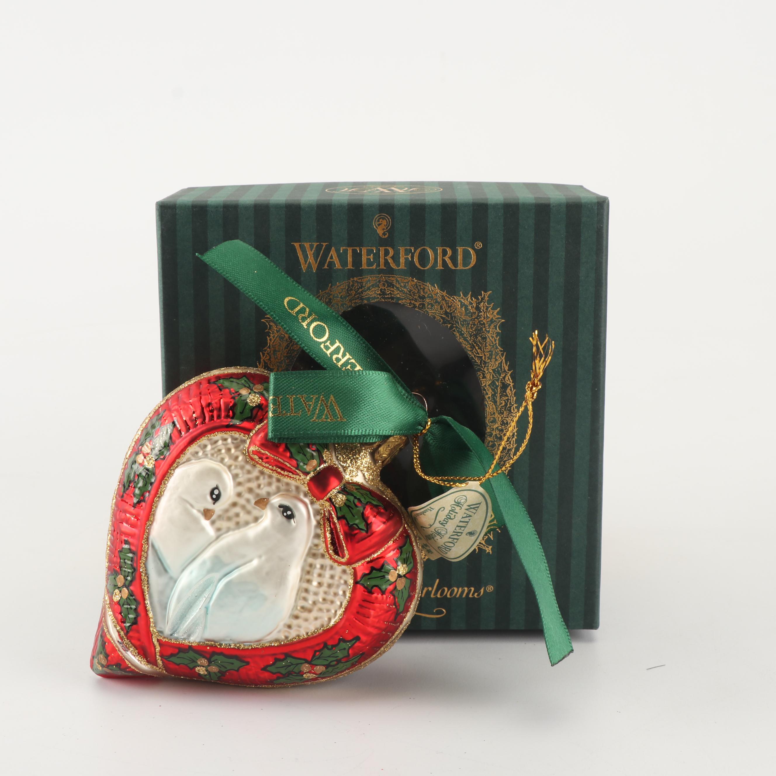 Waterford Holiday Heirlooms "Twelve Days of Christmas" Glass Ornaments