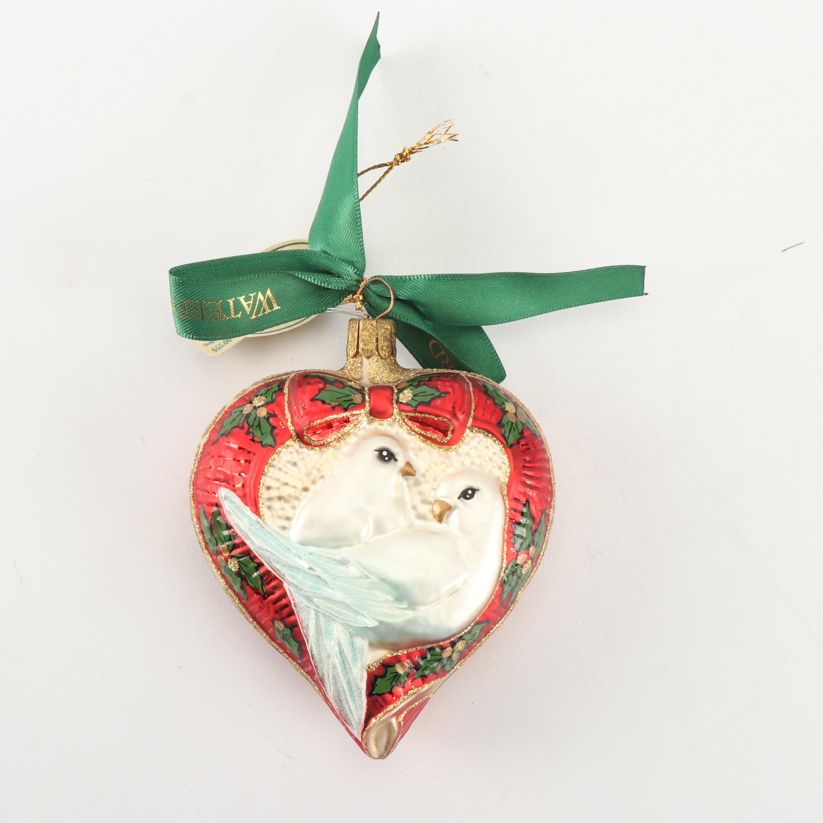 Waterford Holiday Heirlooms "Twelve Days of Christmas" Glass Ornaments