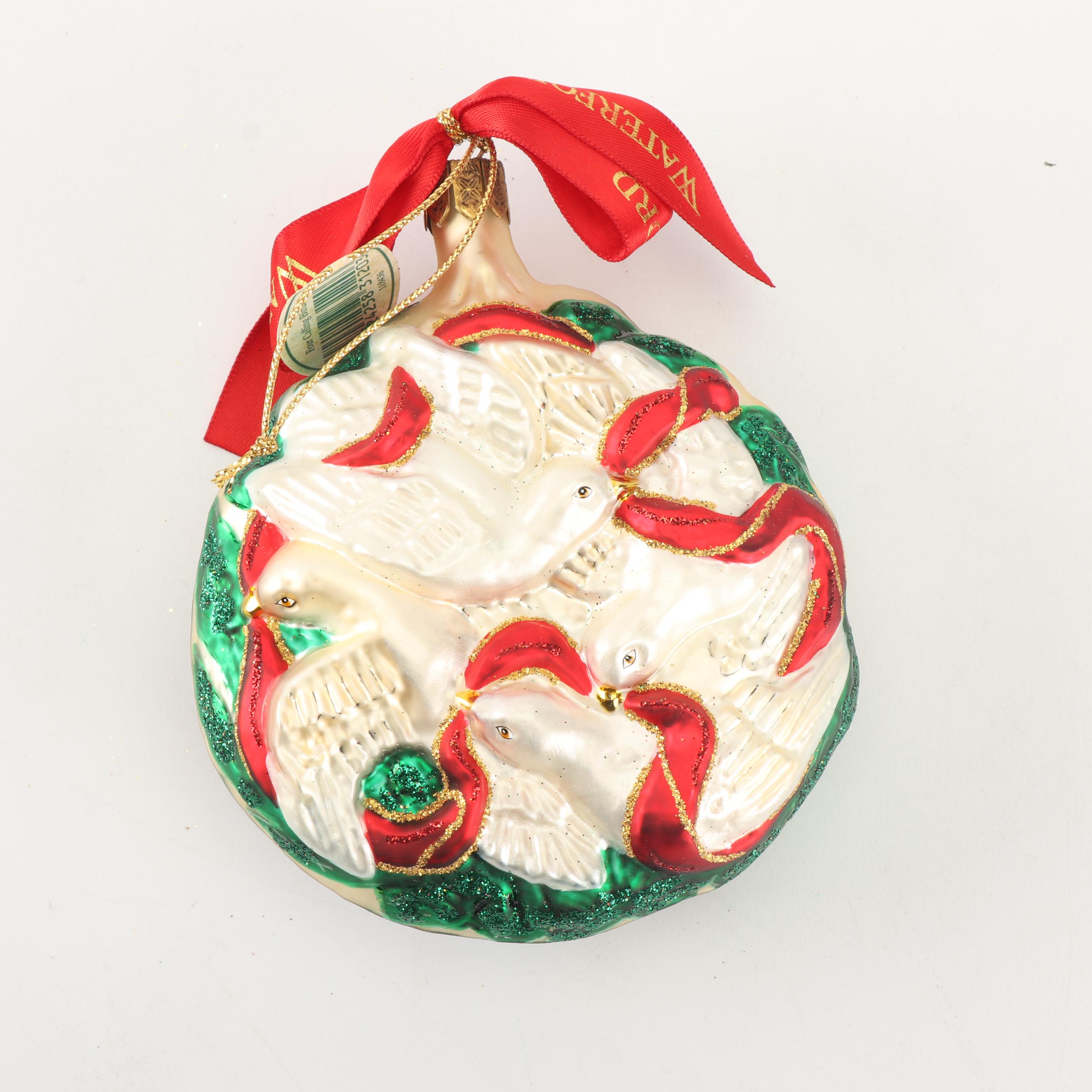 Waterford Holiday Heirlooms "Twelve Days of Christmas" Glass Ornaments